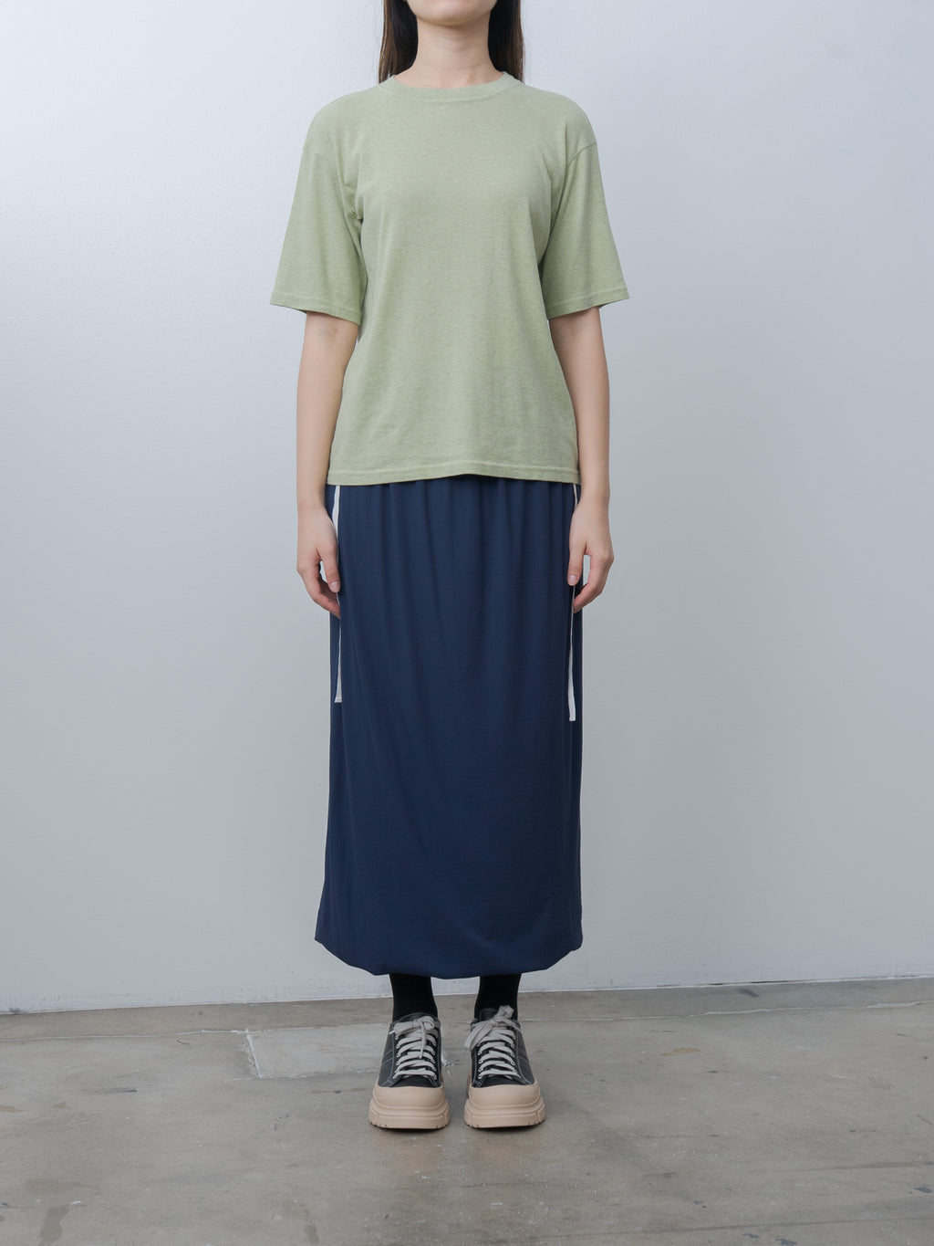 Namu Shop - Babaco Cotton/Silk Relaxed T-Shirt - Light Olive