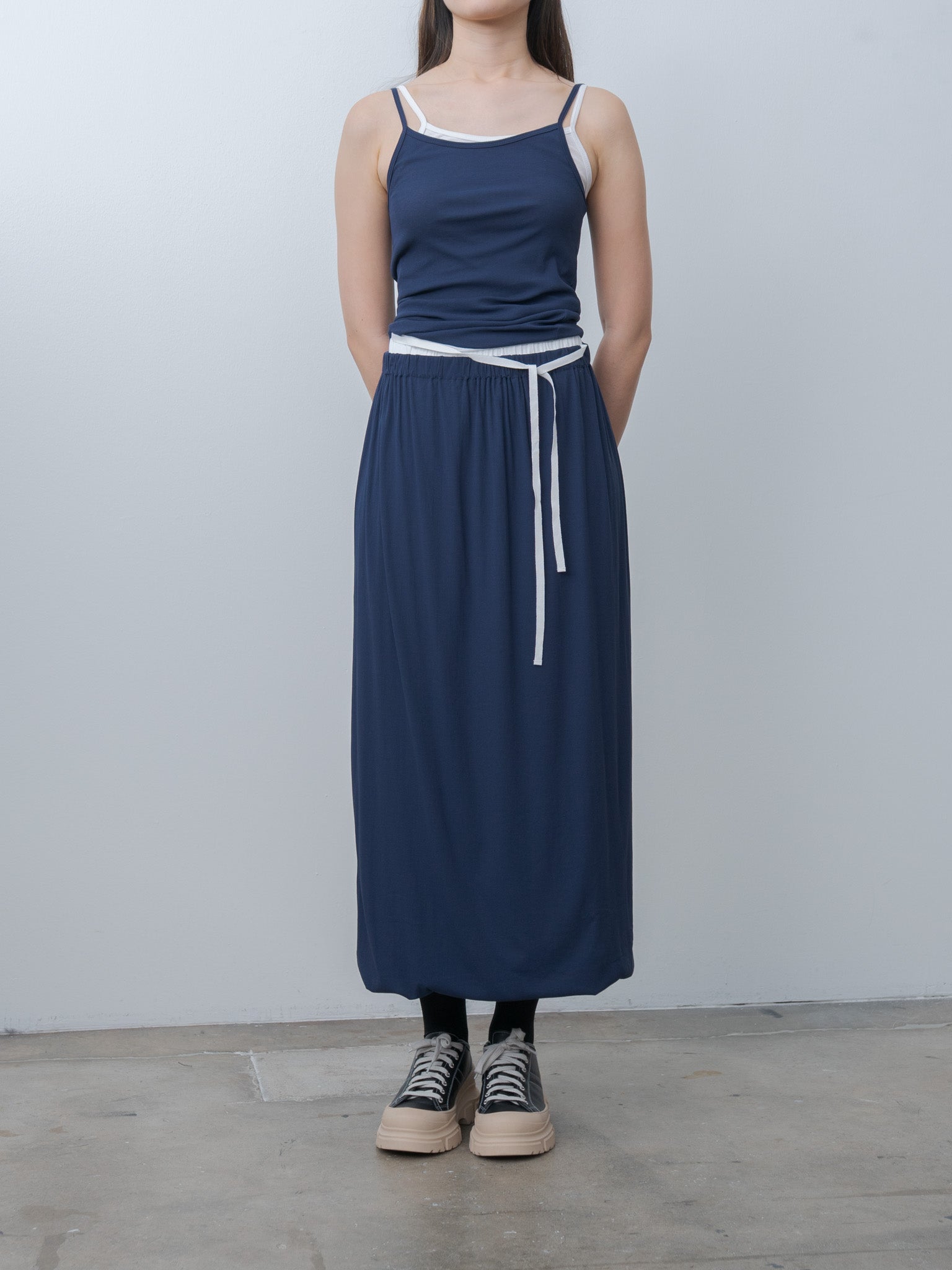 Namu Shop - Babaco Twisted Cotton Camisole - Navy