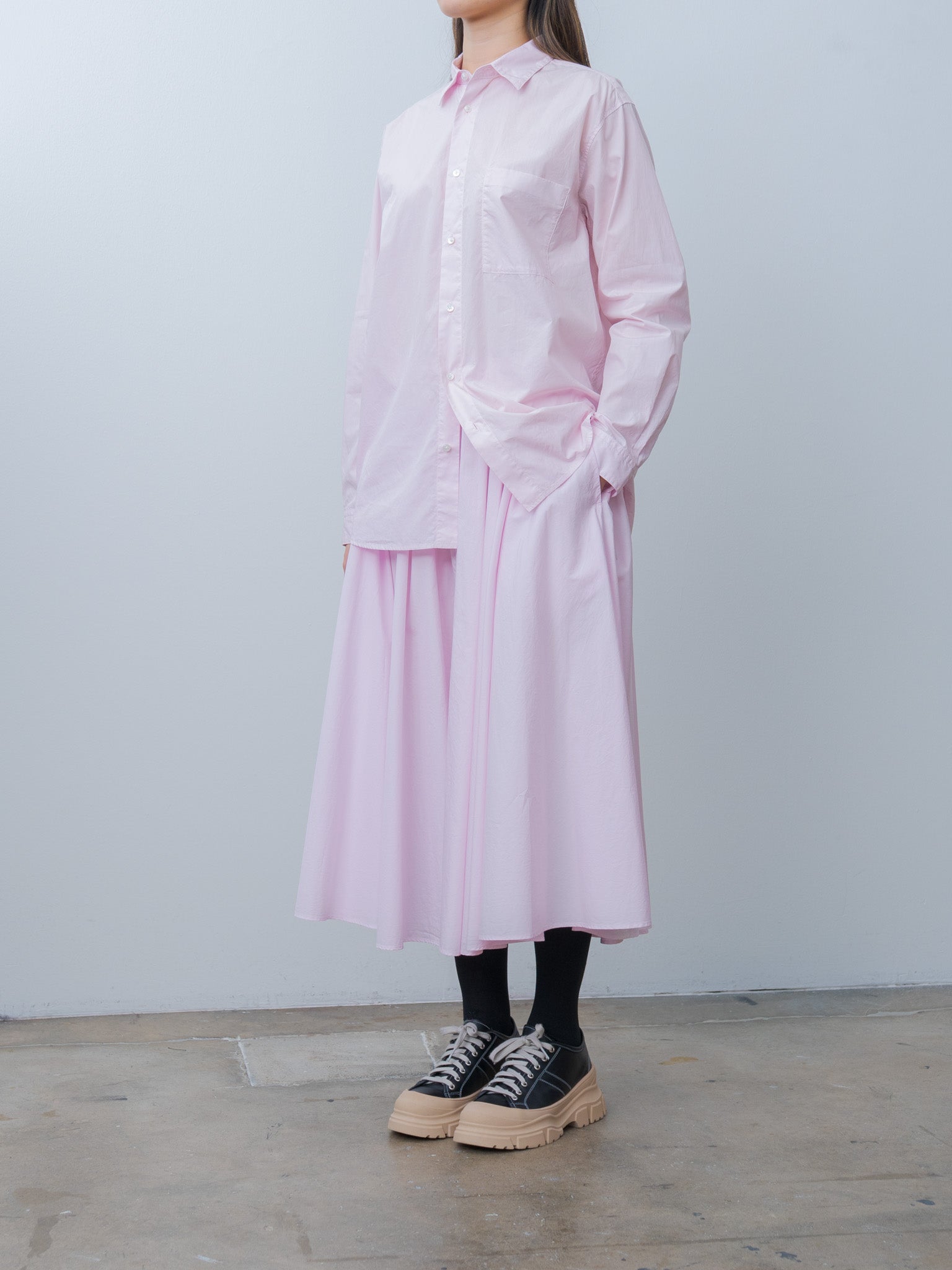 Namu Shop - Aton Natural Dyed Cotton Lawn Standard Shirt - Pink