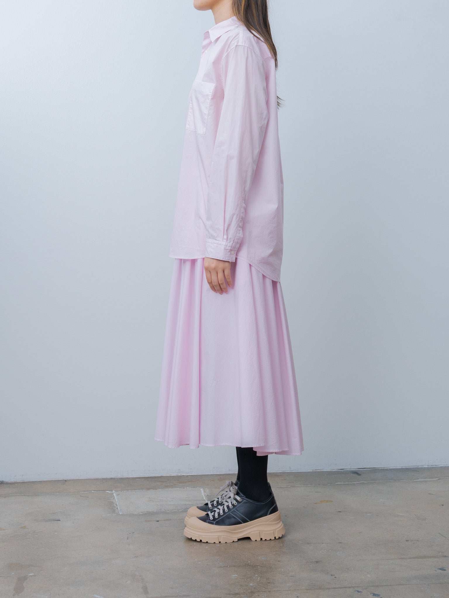 Namu Shop - Aton Natural Dyed Cotton Lawn Standard Shirt - Pink