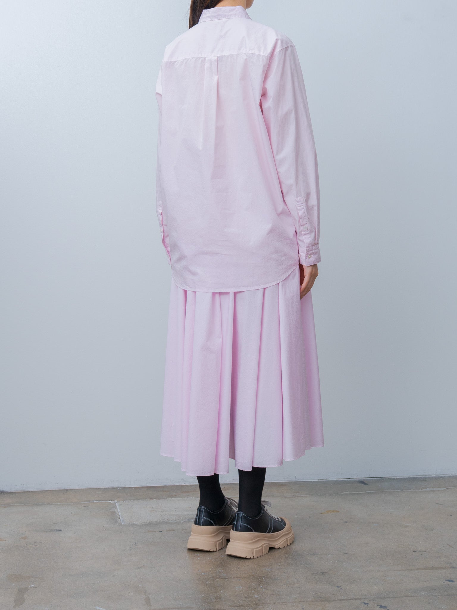 Namu Shop - Aton Natural Dyed Cotton Lawn Gathered Skirt - Pink