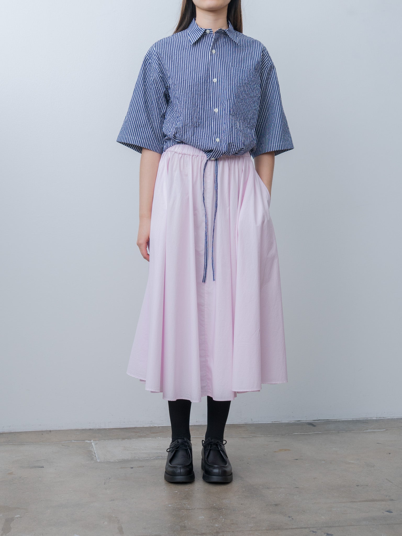 Namu Shop - Nicholson & Nicholson LINDA-CC Shirt - Navy Stripe