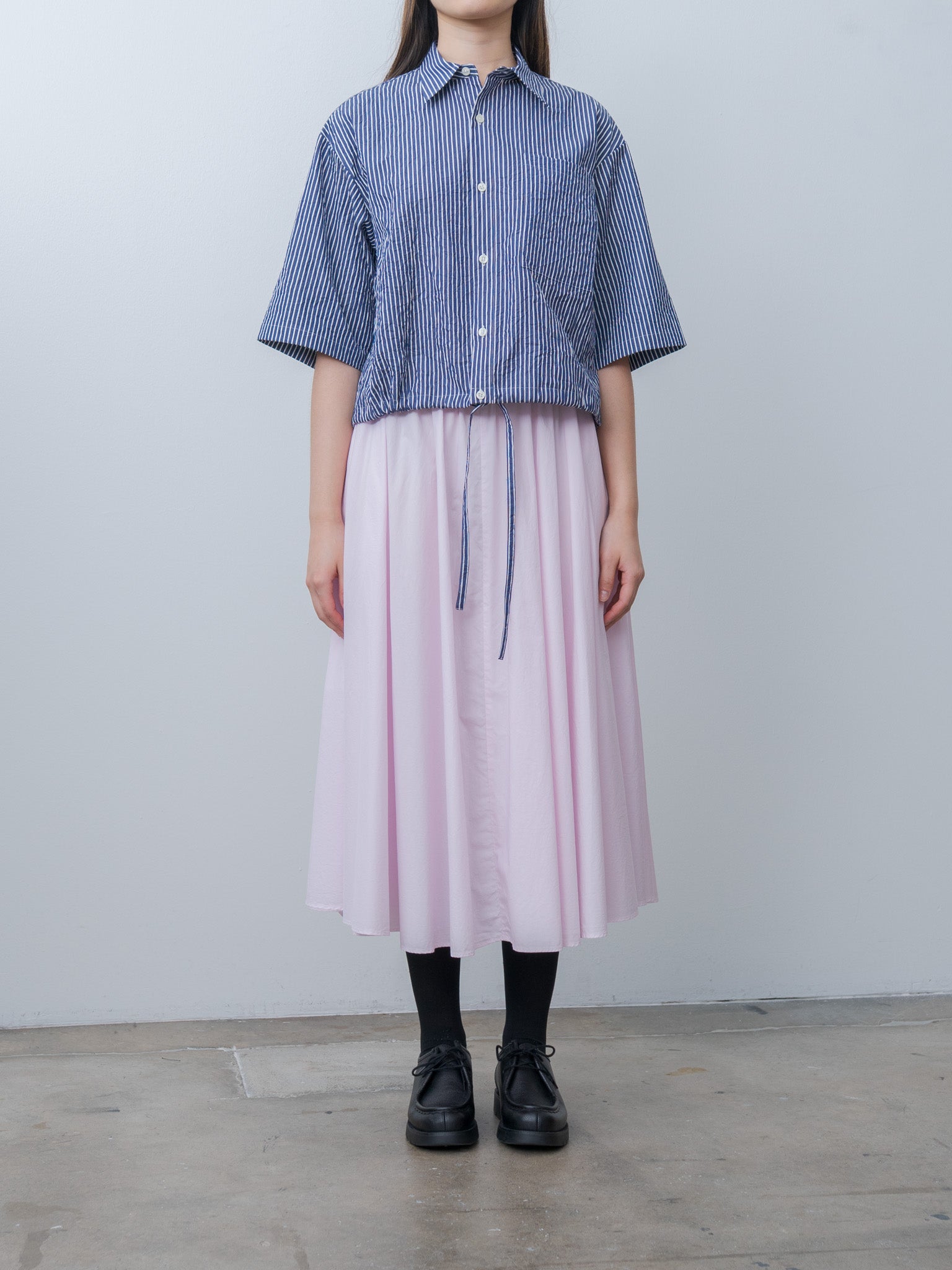 Namu Shop - Nicholson & Nicholson LINDA-CC Shirt - Navy Stripe