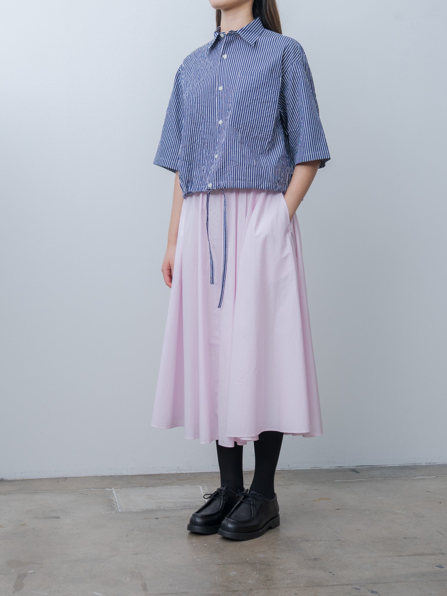 Namu Shop - Nicholson & Nicholson LINDA-CC Shirt - Navy Stripe