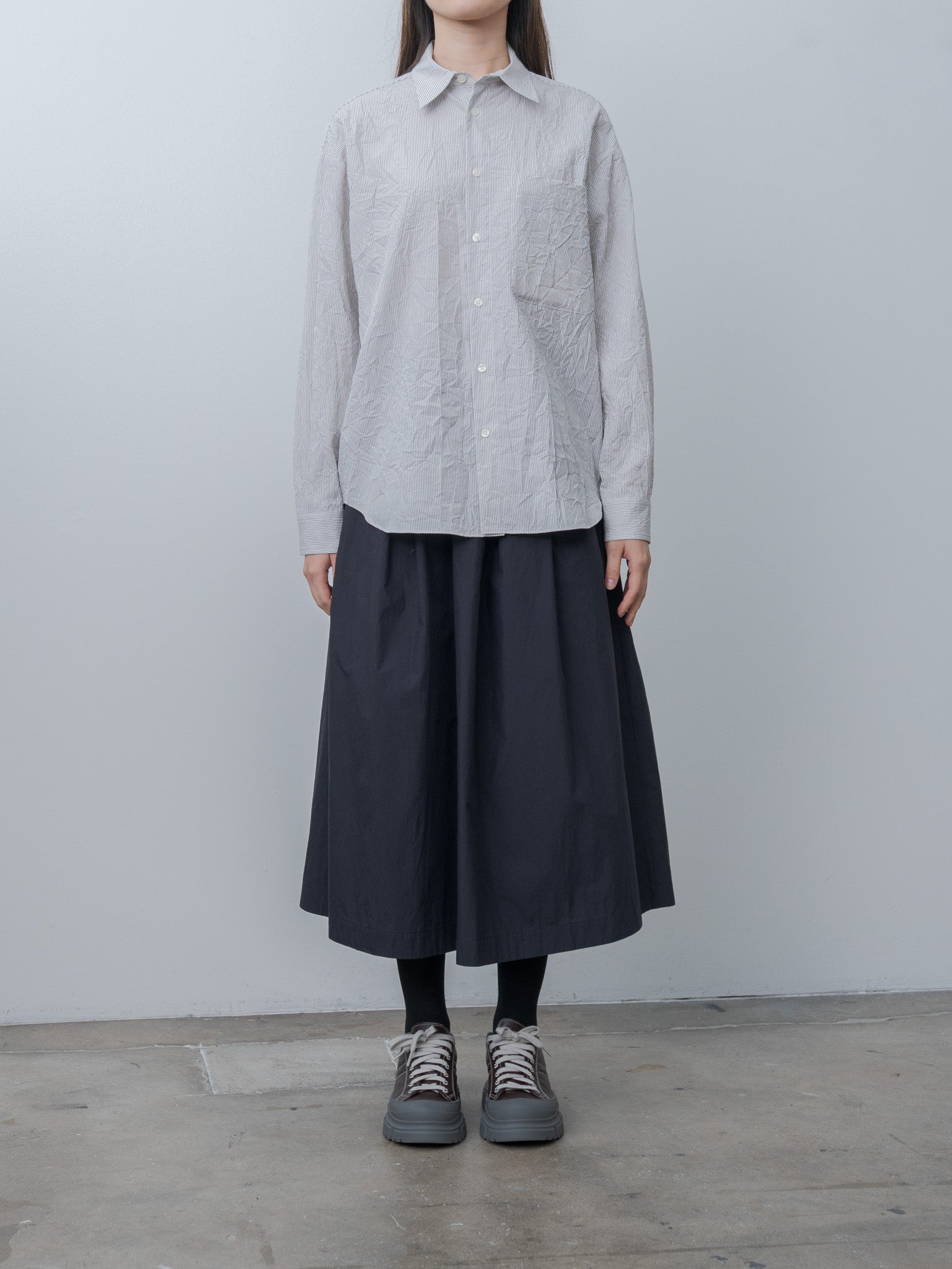 Namu Shop - Nicholson & Nicholson CLEA-CC Shirt - Gray Stripe