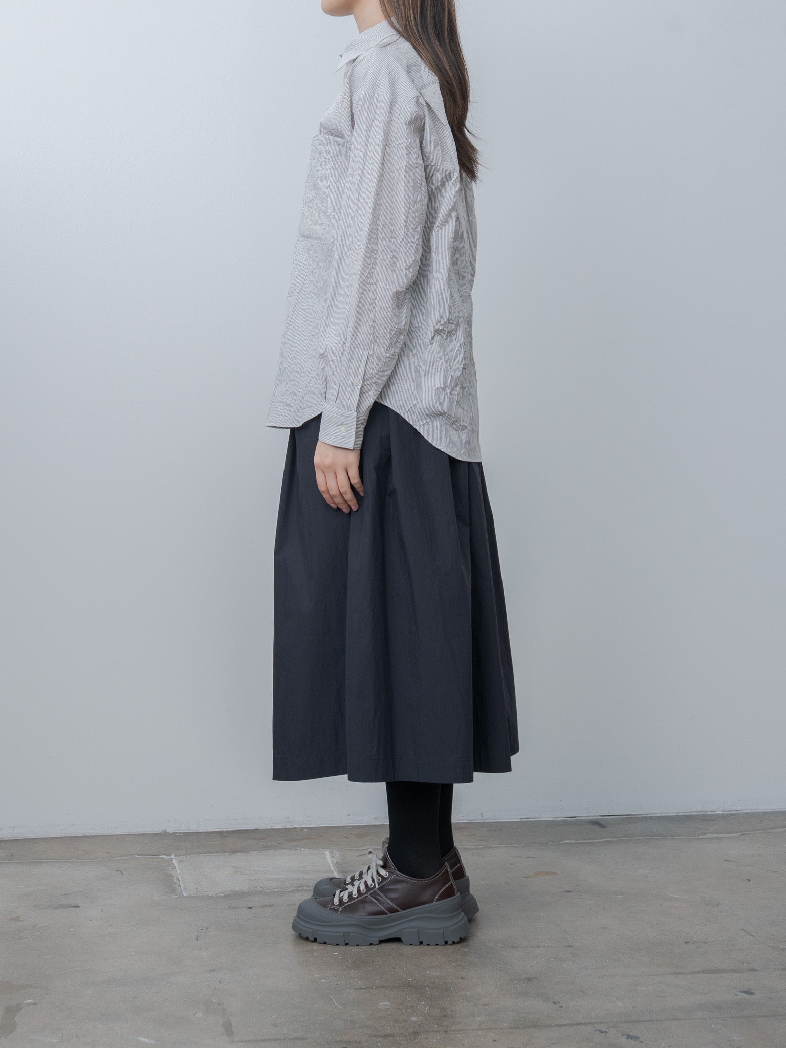 Namu Shop - Nicholson & Nicholson CLEA-CC Shirt - Gray Stripe