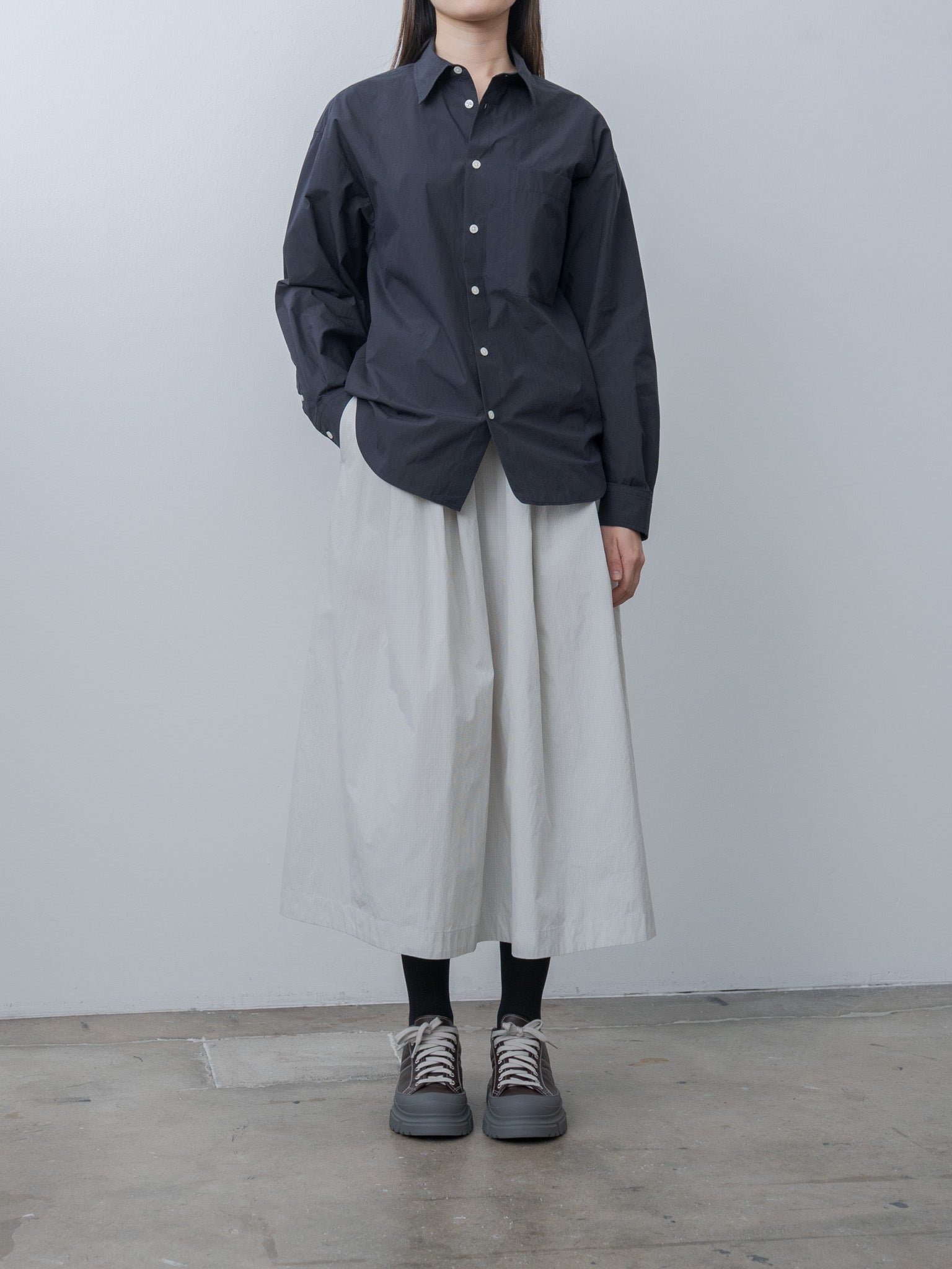 Namu Shop - Nicholson & Nicholson MIRA-W Skirt - Khaki Check