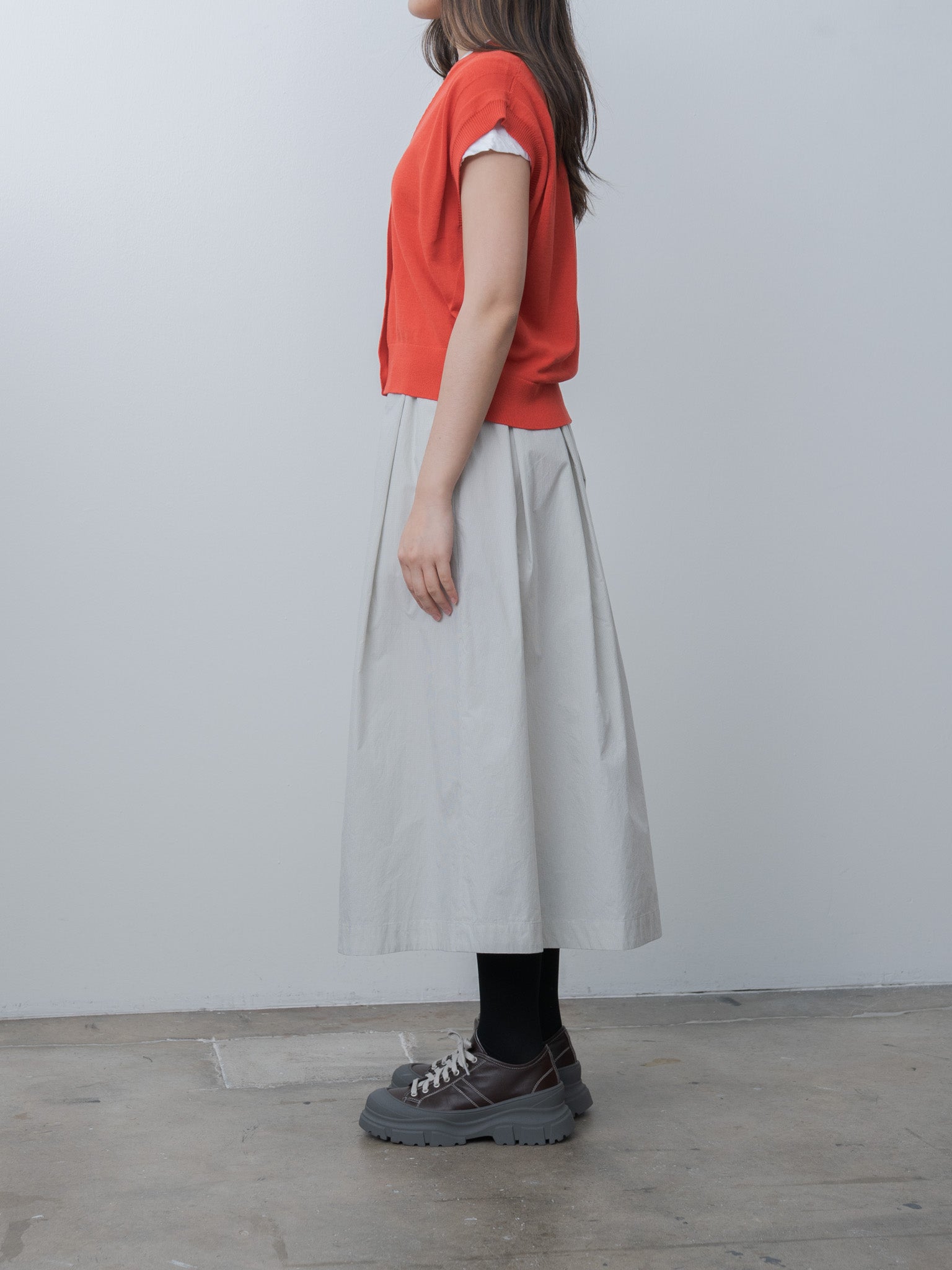 Namu Shop - Nicholson & Nicholson WIND Knit Vest - Orange Red