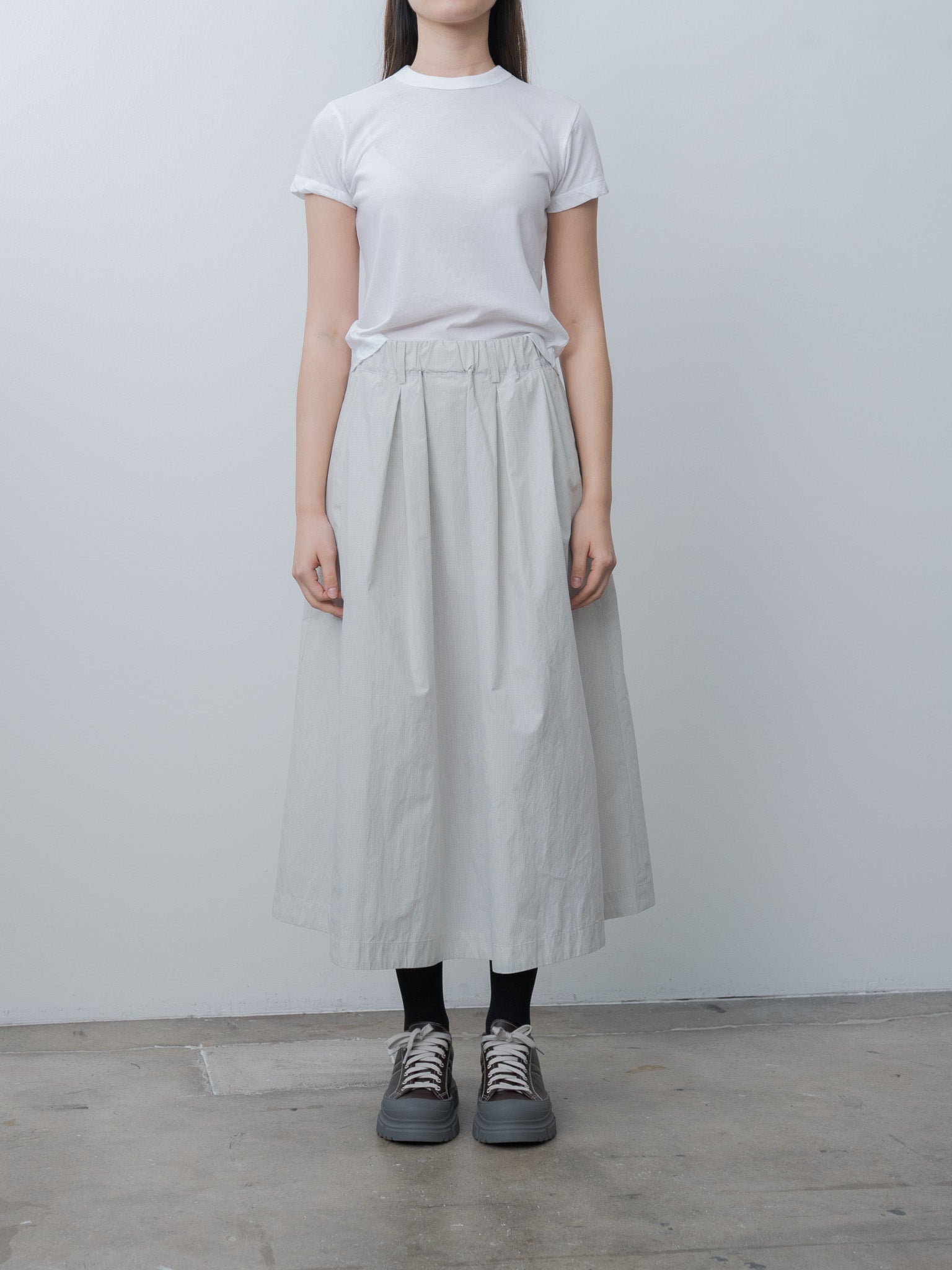 Namu Shop - Nicholson & Nicholson MIRA-W Skirt - Khaki Check