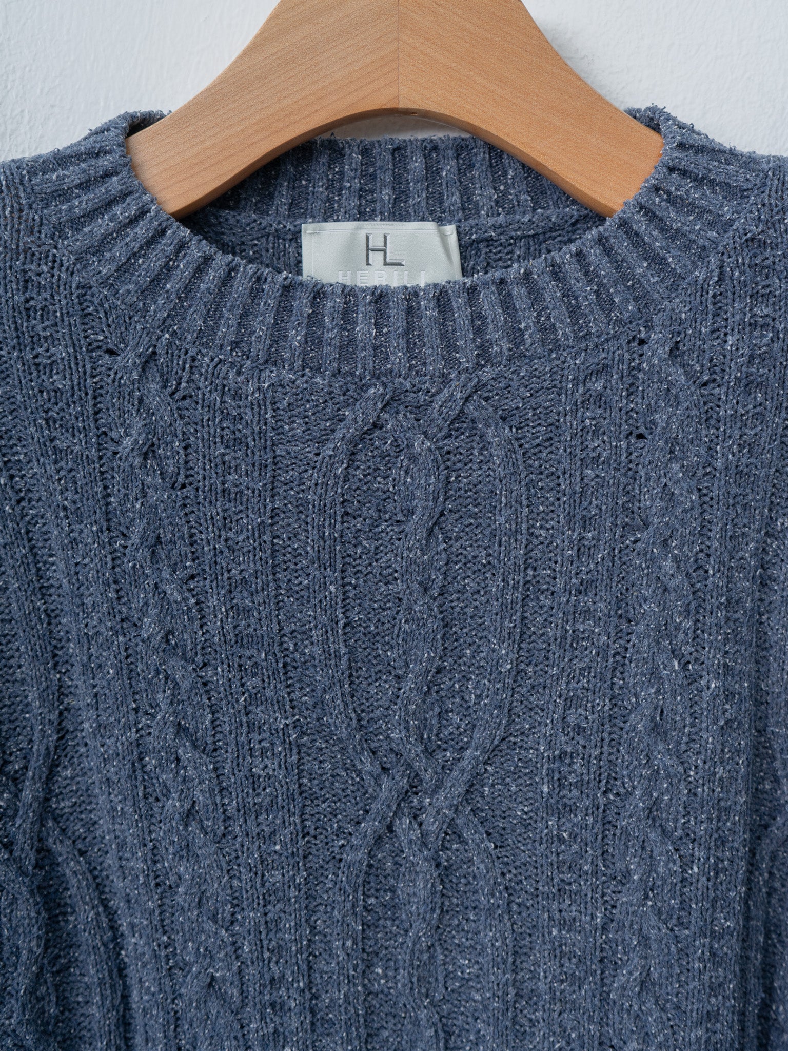 Namu Shop - Herill Silknep Cable Sweater - Indigo