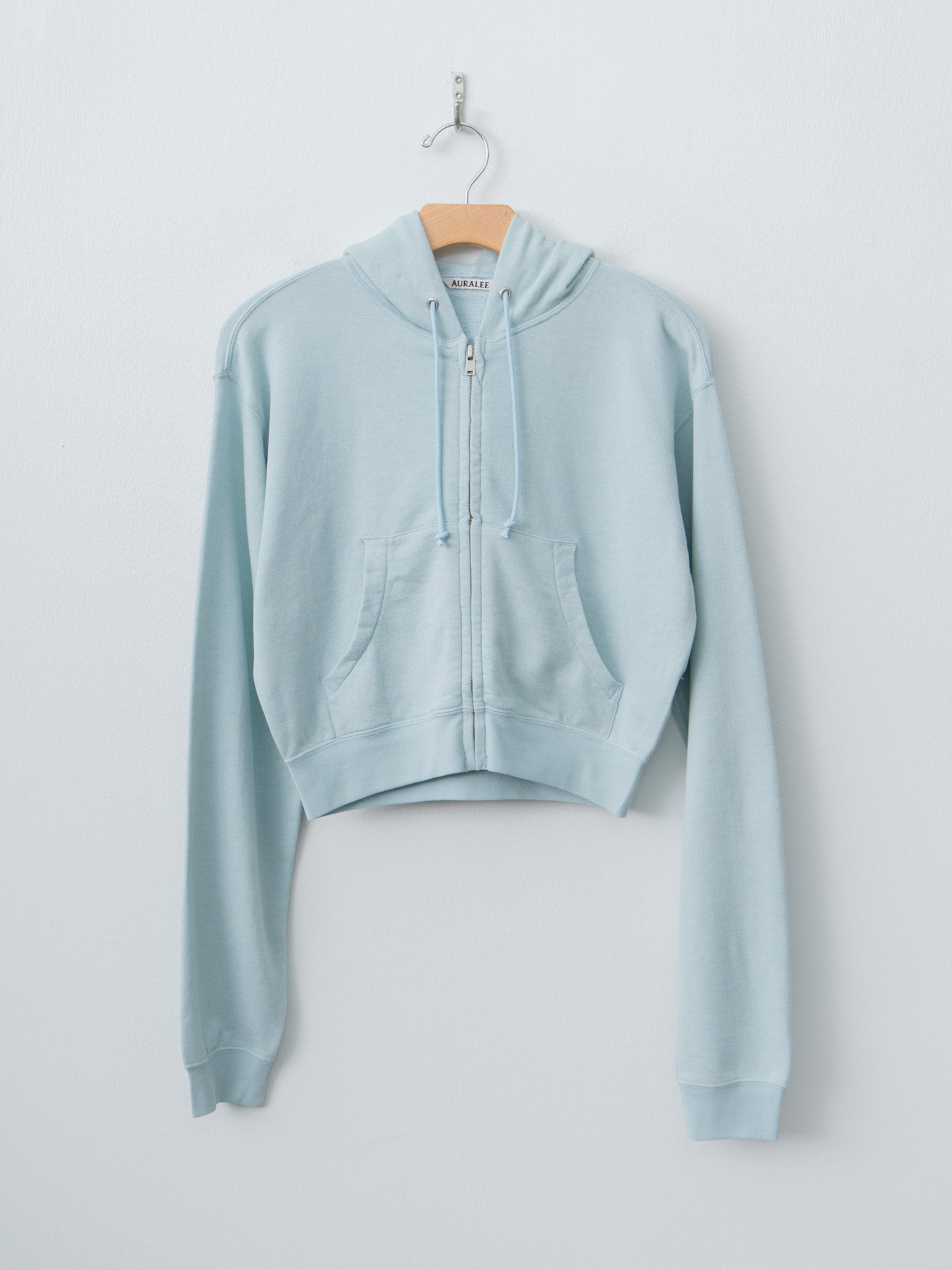 Namu Shop - Auralee High Twist Light Sweat Zip Parka - Pale Blue
