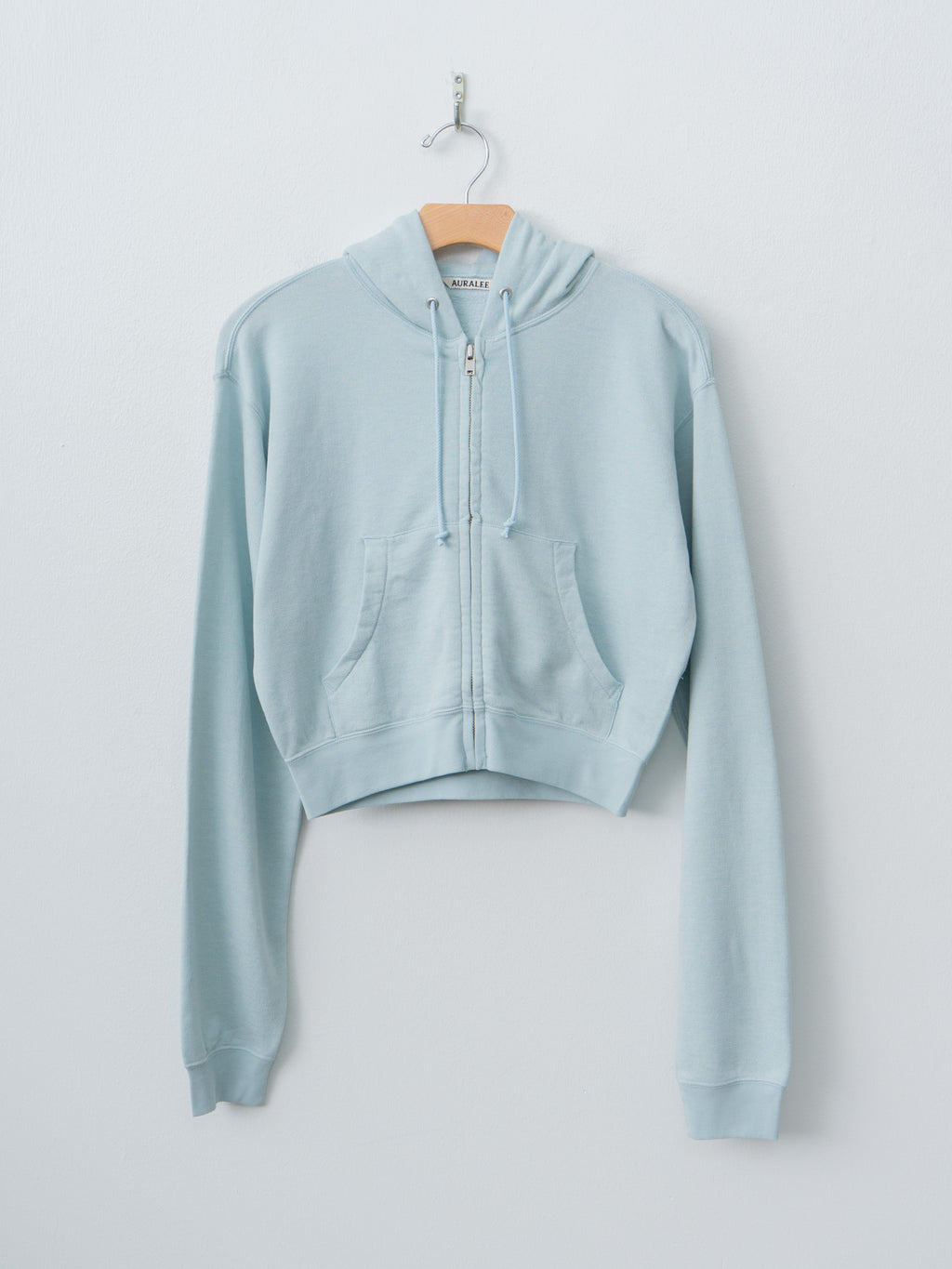Namu Shop - Auralee High Twist Light Sweat Zip Parka - Pale Blue