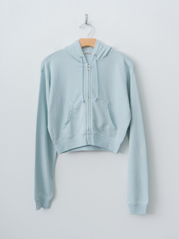 Namu Shop - Auralee High Twist Light Sweat Zip Parka - Pale Blue