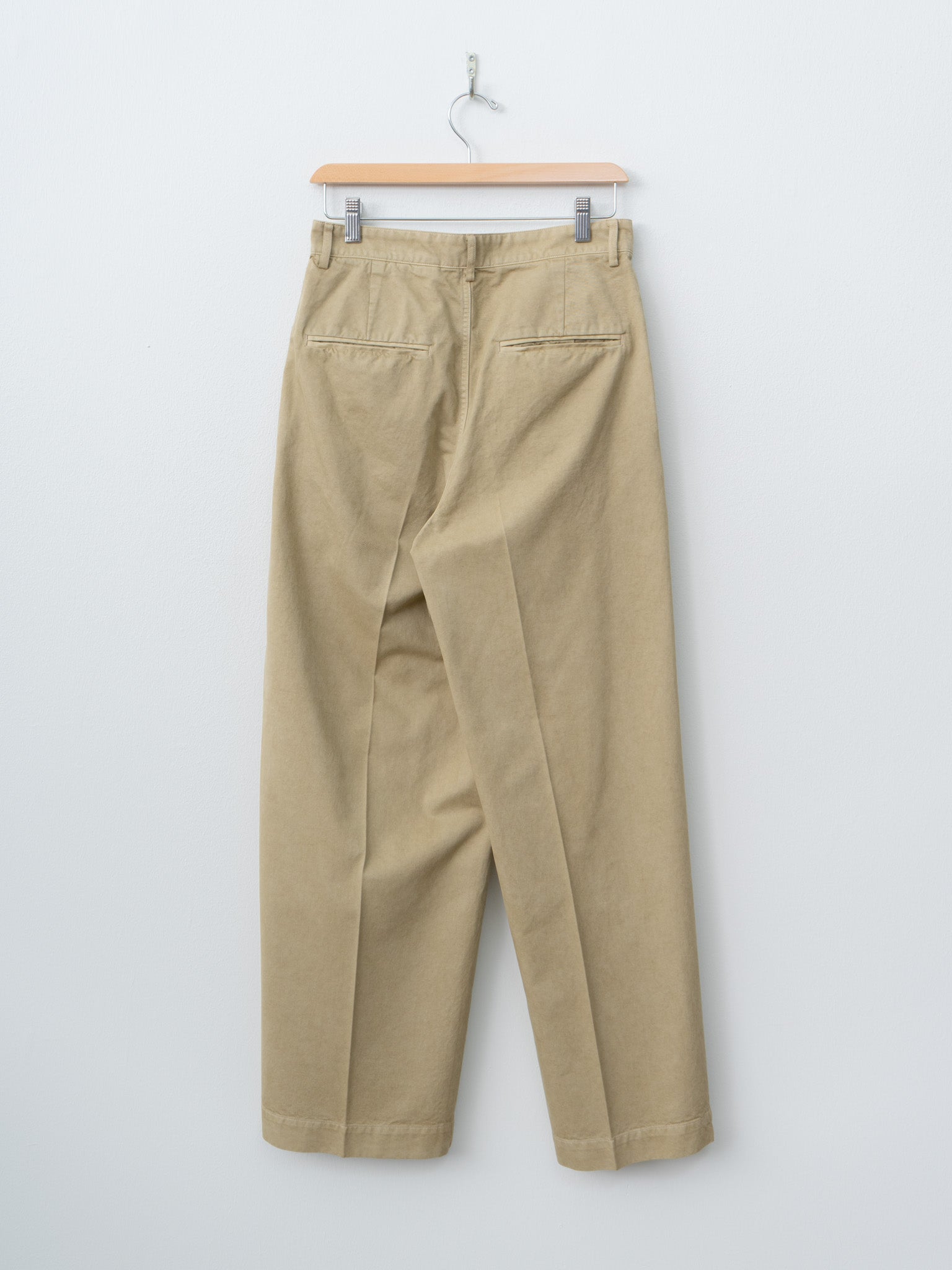 Namu Shop - Auralee Garment-Dyed Finx Light Chino One-Tuck Wide Pants - Beige