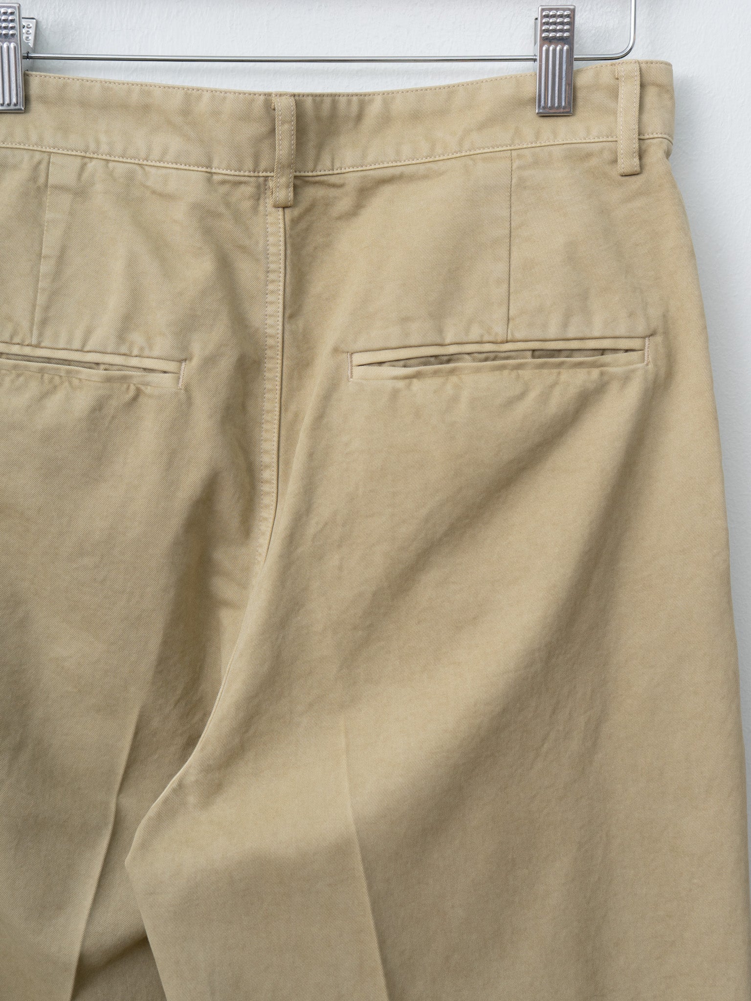 Namu Shop - Auralee Garment-Dyed Finx Light Chino One-Tuck Wide Pants - Beige