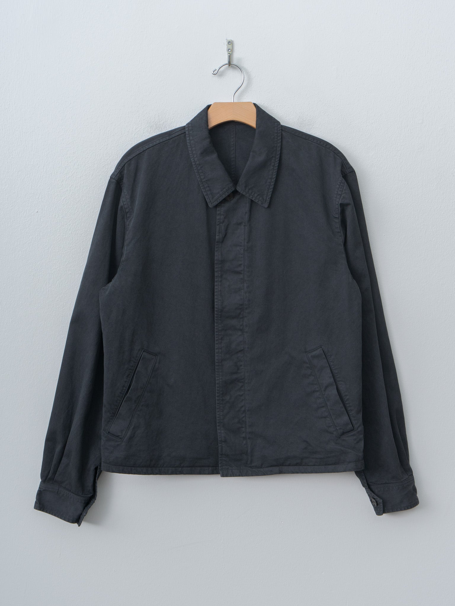 Namu Shop - Auralee Garment-Dyed Finx Light Chino Blouson - Black
