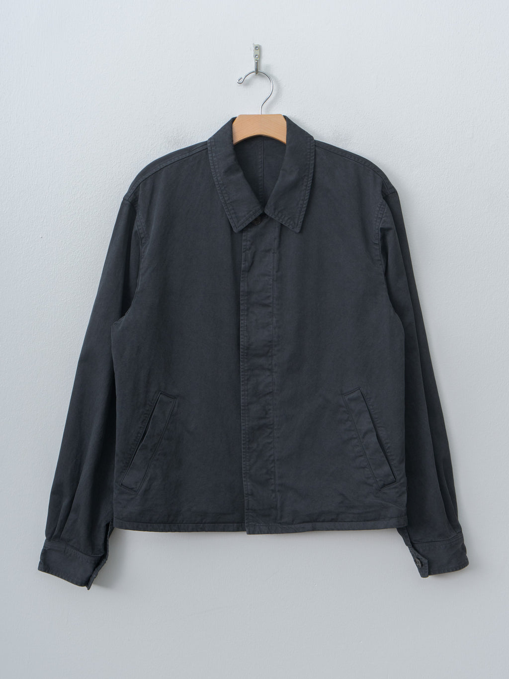Namu Shop - Auralee Garment-Dyed Finx Light Chino Blouson - Black