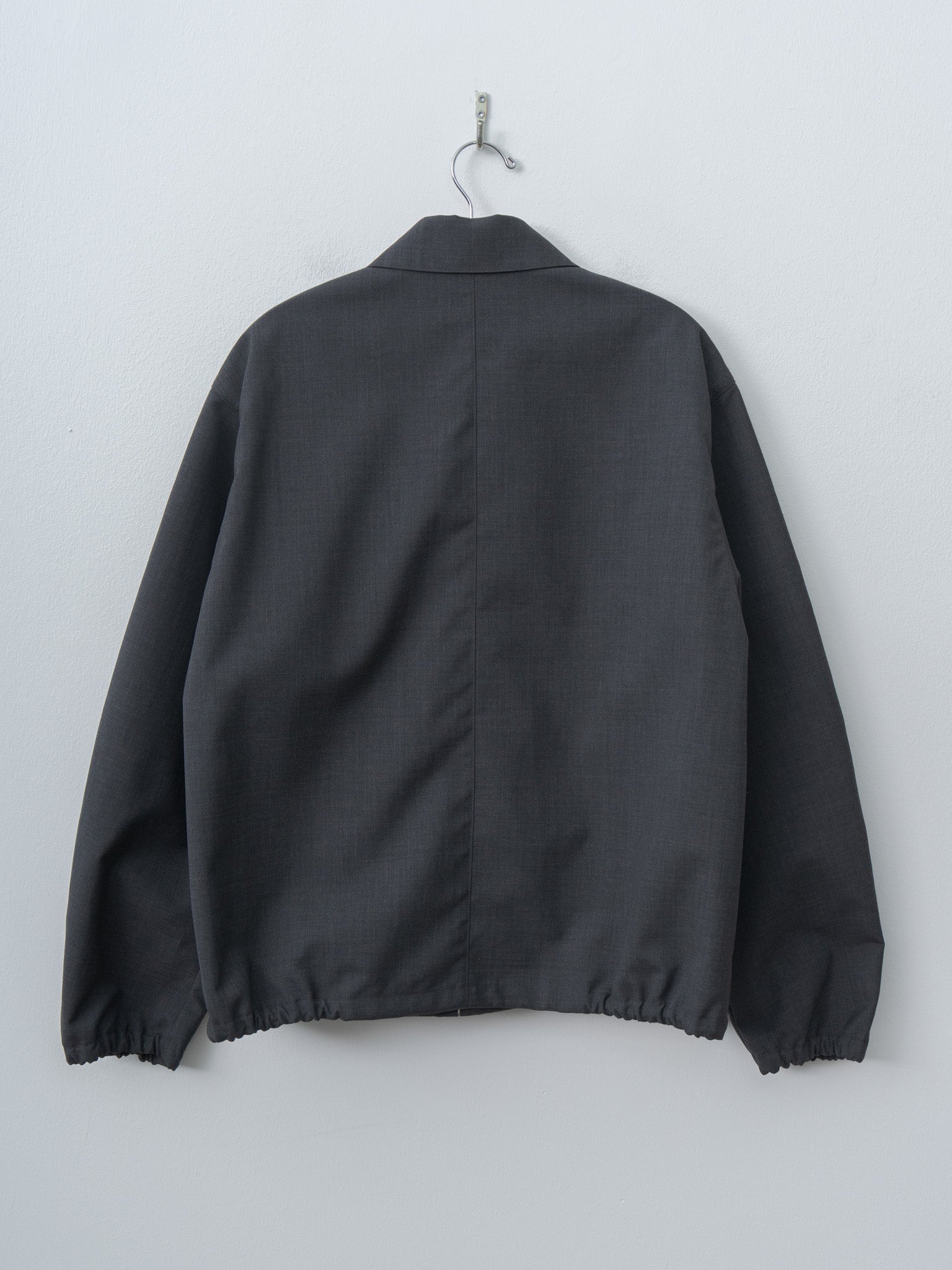 Namu Shop - Auralee Bonded Tropical Wool Zip Blouson - Top Charcoal