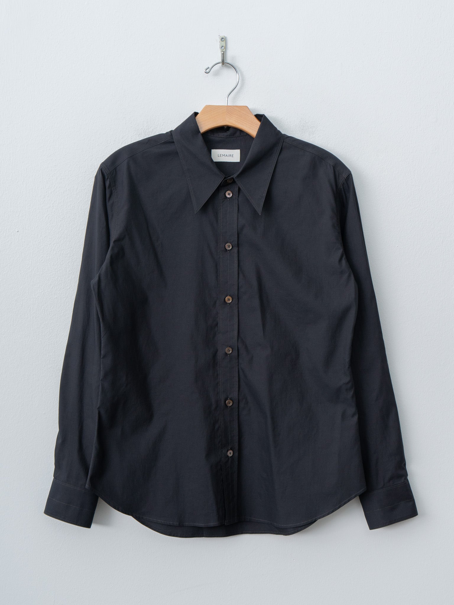 Namu Shop - Lemaire Pointed Collar Shirt - Squid Ink