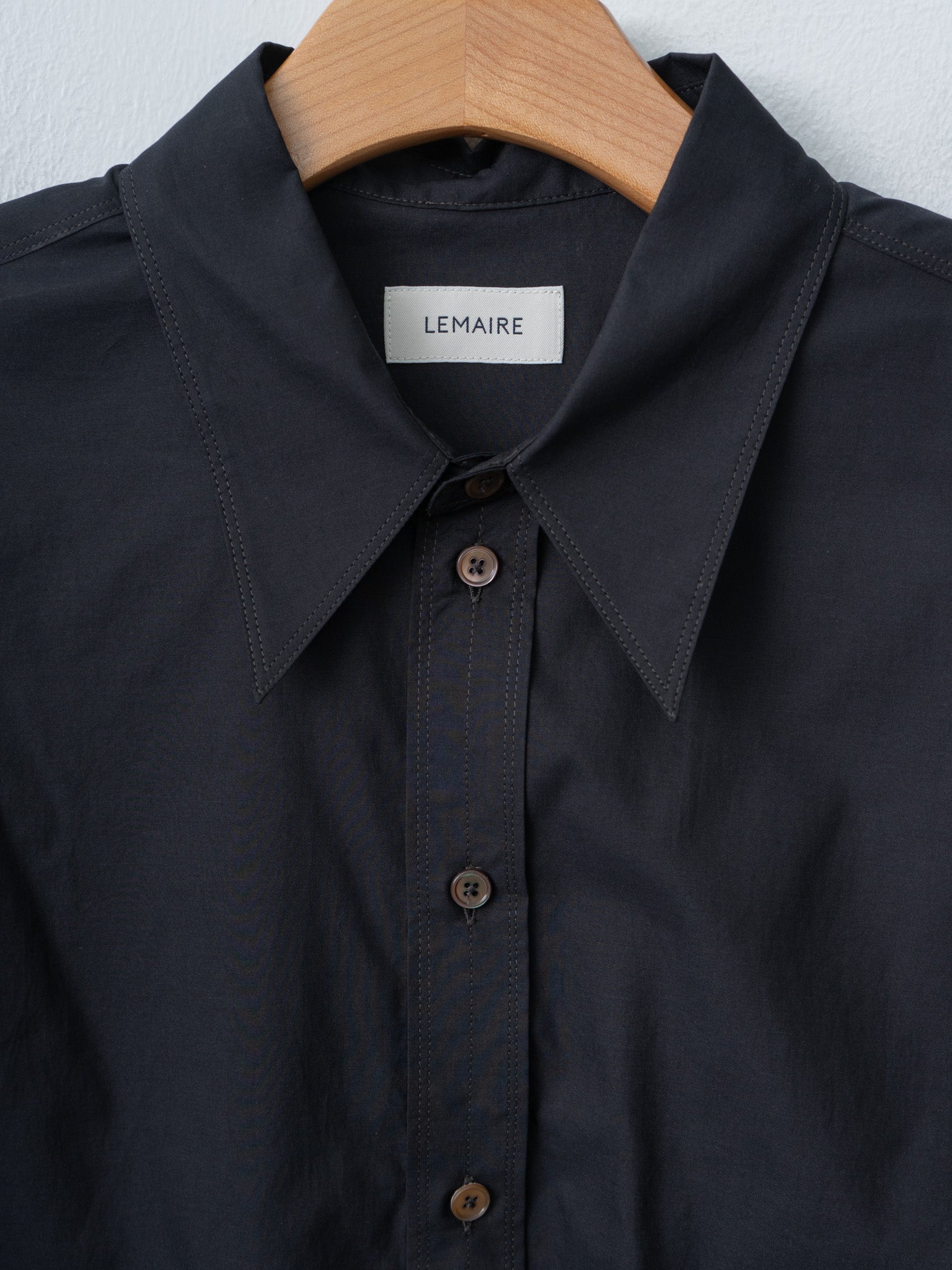 Namu Shop - Lemaire Pointed Collar Shirt - Squid Ink