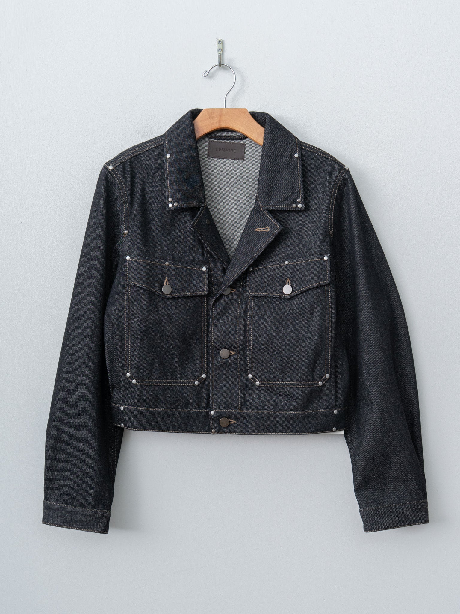 Namu Shop - Lemaire Cropped Blouson With Studs - Slate