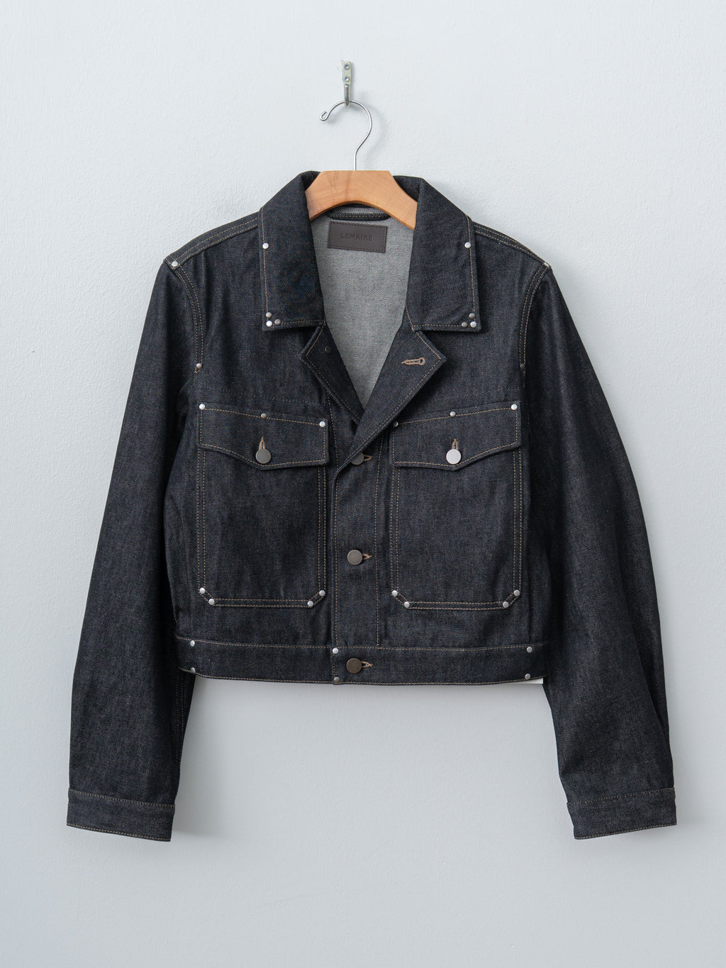 Namu Shop - Lemaire Cropped Blouson With Studs - Slate