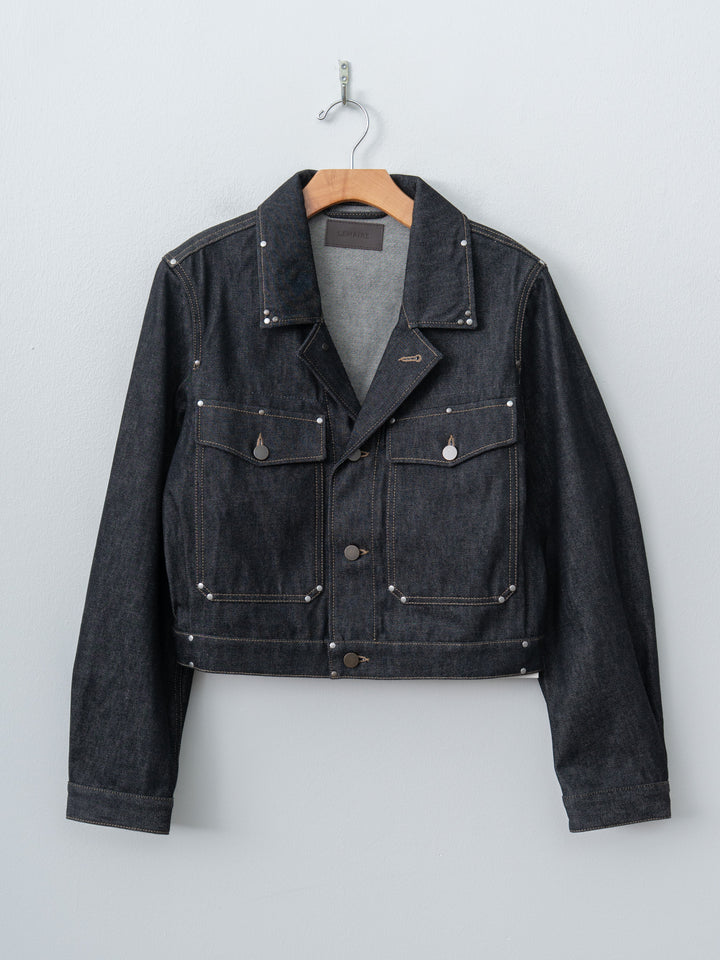 Namu Shop - Lemaire Cropped Blouson With Studs - Slate