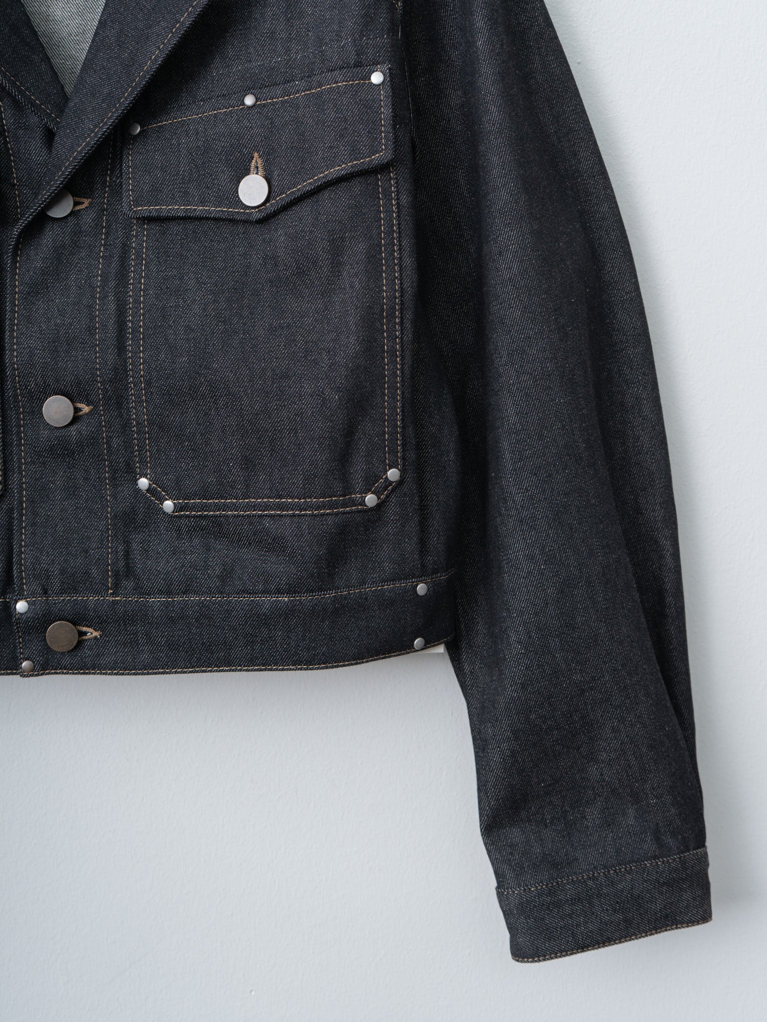 Namu Shop - Lemaire Cropped Blouson With Studs - Slate