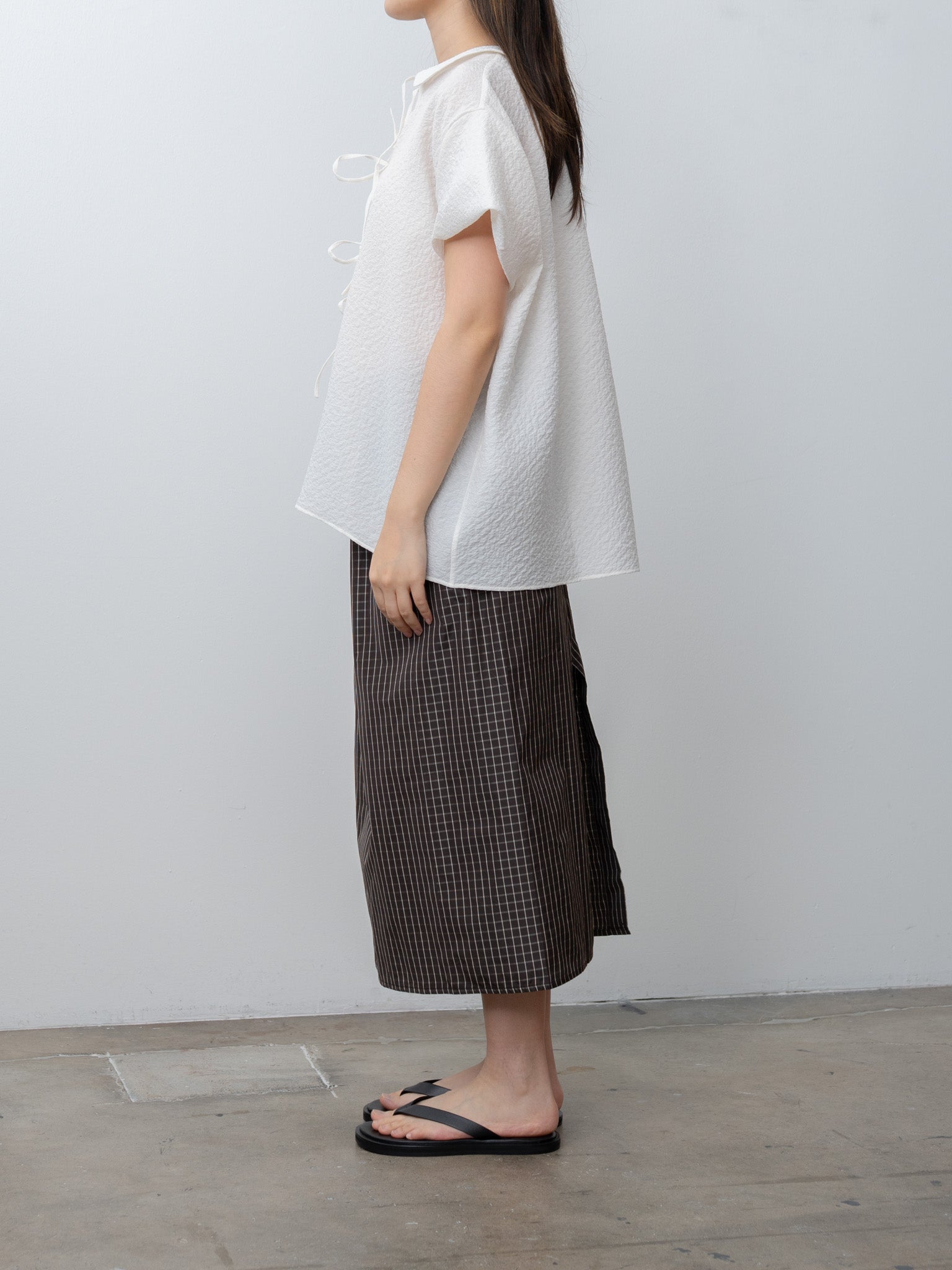 Namu Shop - Eleph Simple Skirt - Brown Check
