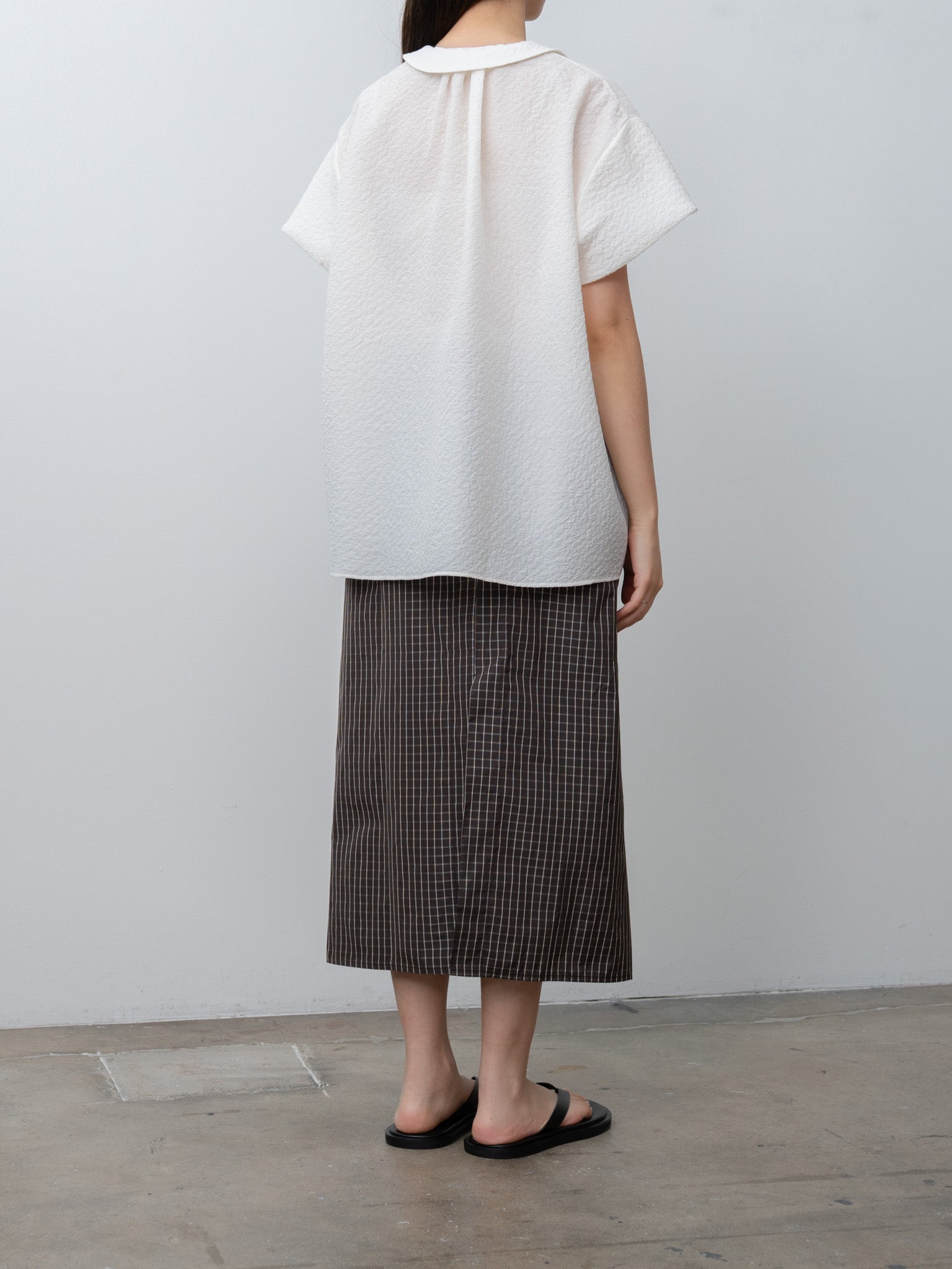 Namu Shop - Eleph Simple Skirt - Brown Check