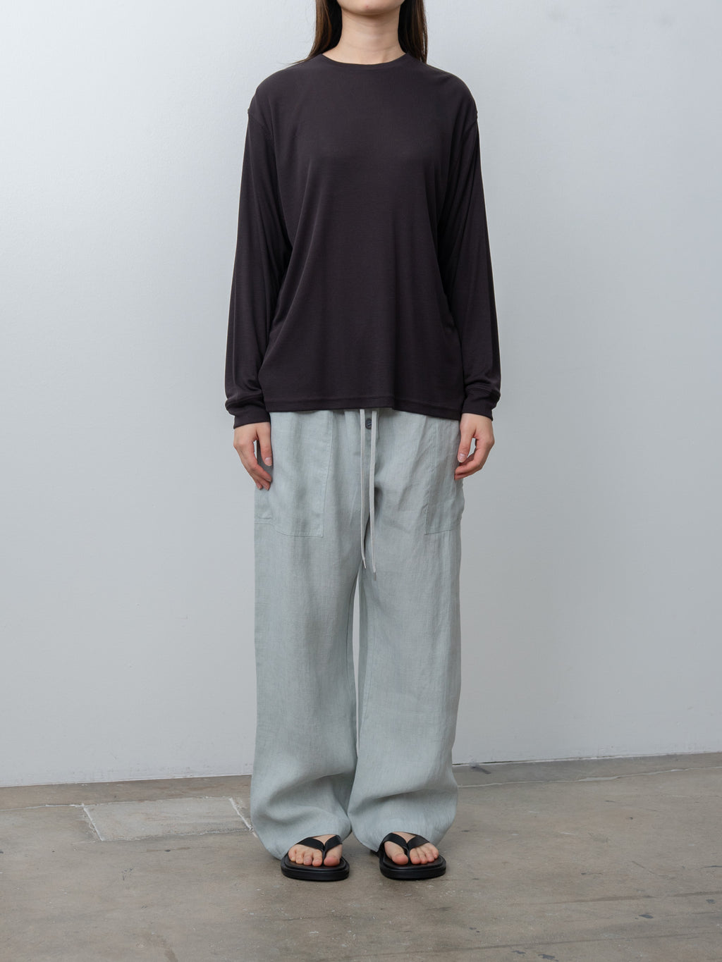 Namu Shop - Studio Nicholson SIMMONS Tee - Black Grape