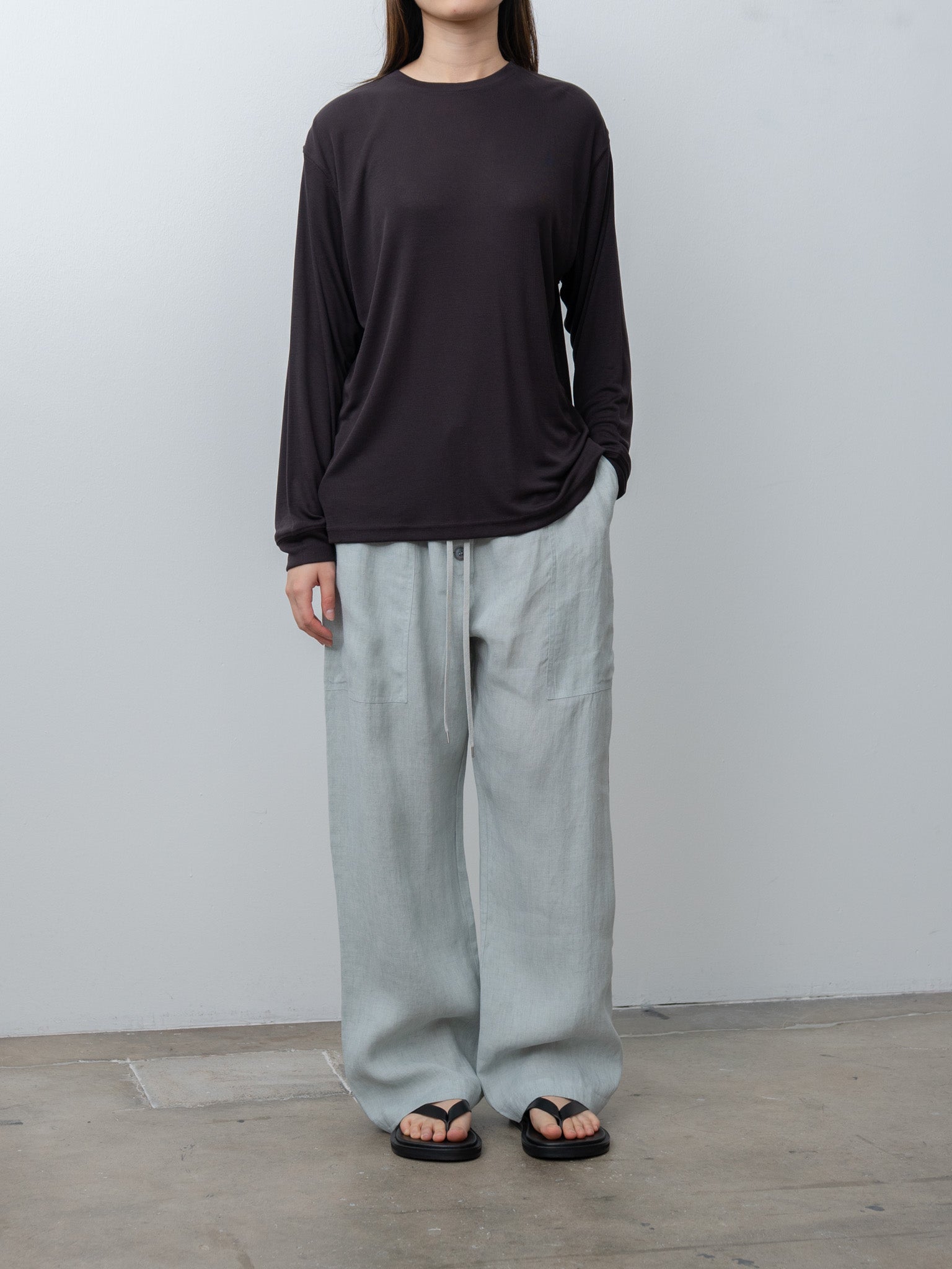 Namu Shop - Studio Nicholson SIMMONS Tee - Black Grape