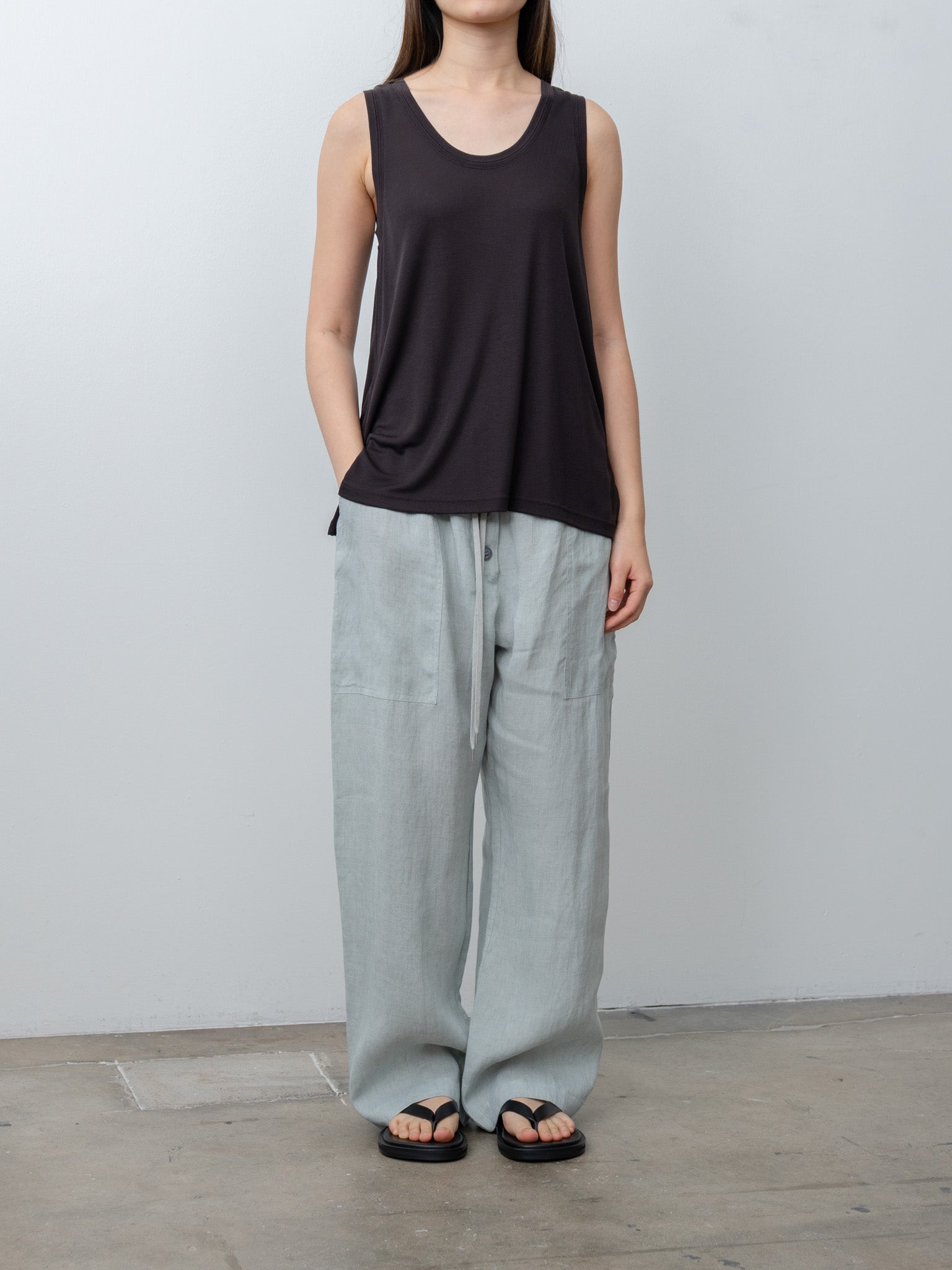 Namu Shop - Studio Nicholson VOTAN Tank - Black Grape