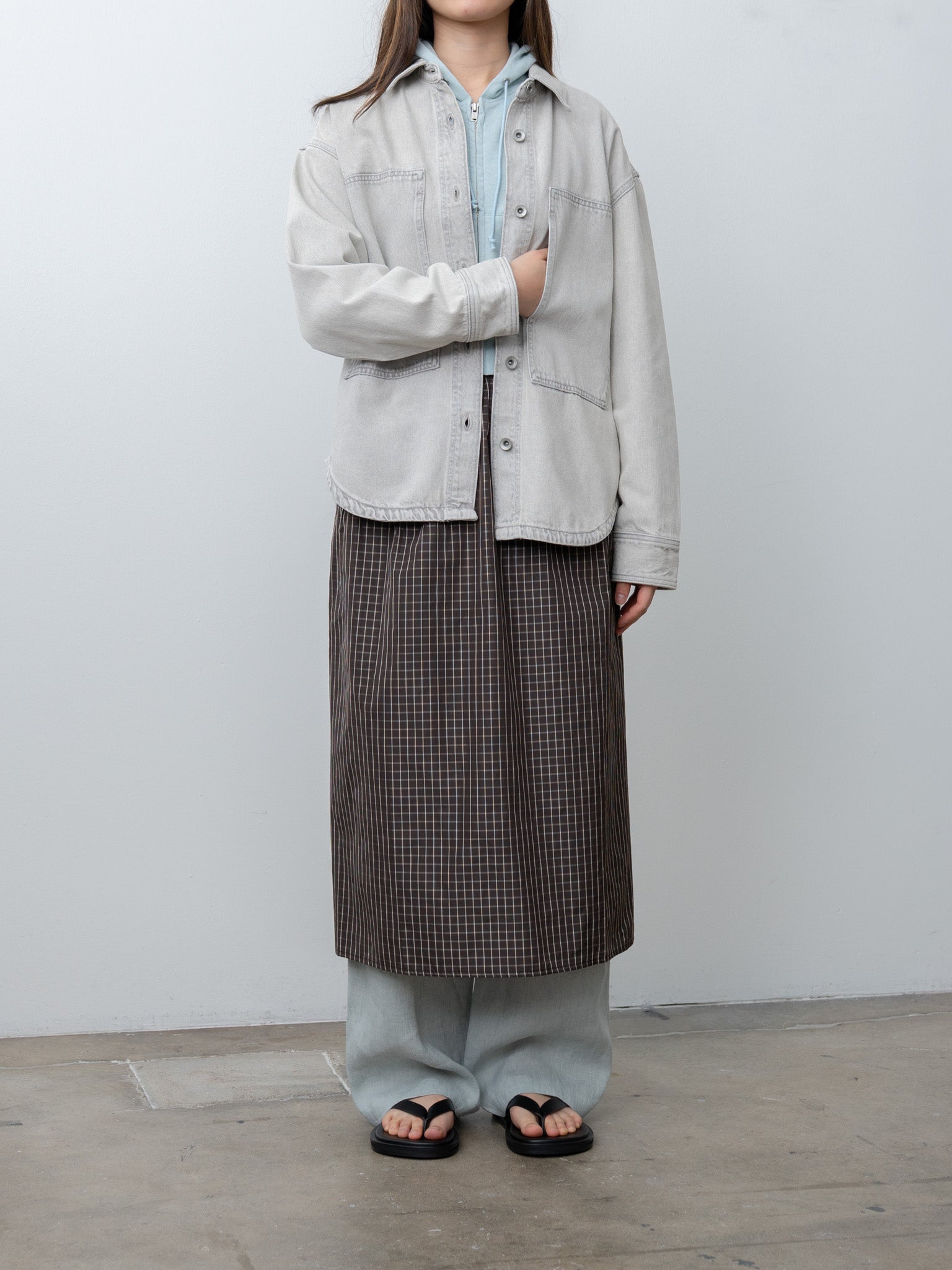 Namu Shop - Studio Nicholson PASO Denim Overshirt - Pumice