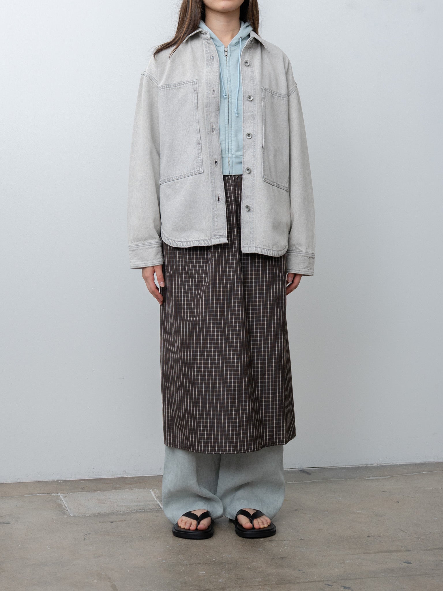 Namu Shop - Studio Nicholson PASO Denim Overshirt - Pumice