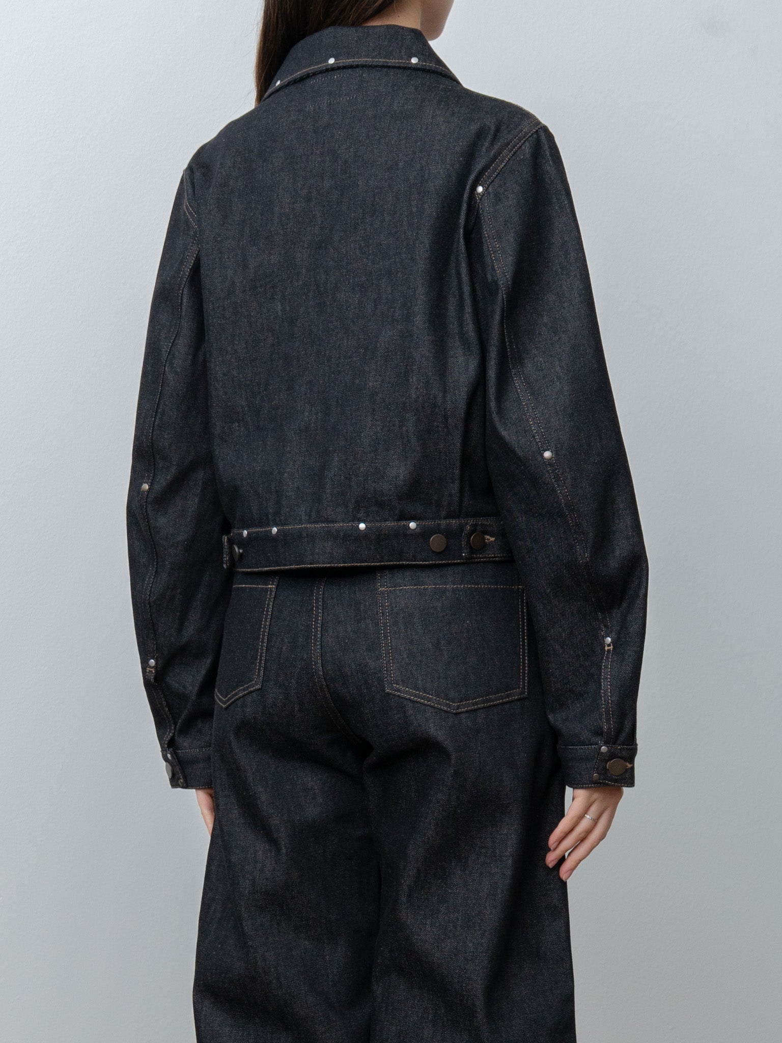 Namu Shop - Lemaire Cropped Blouson With Studs - Slate