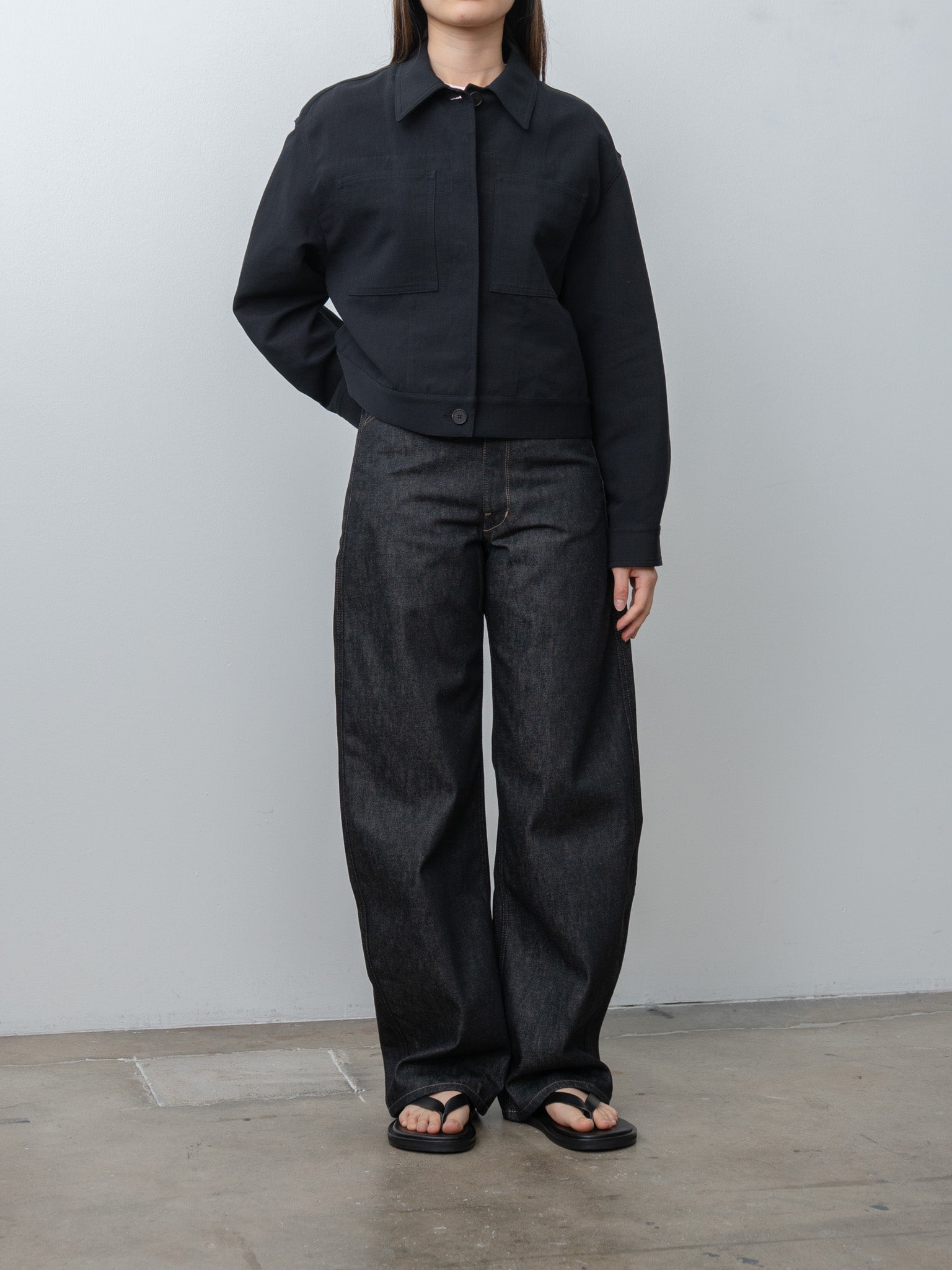 Namu Shop - Lemaire High Waisted Curved Pants - Slate
