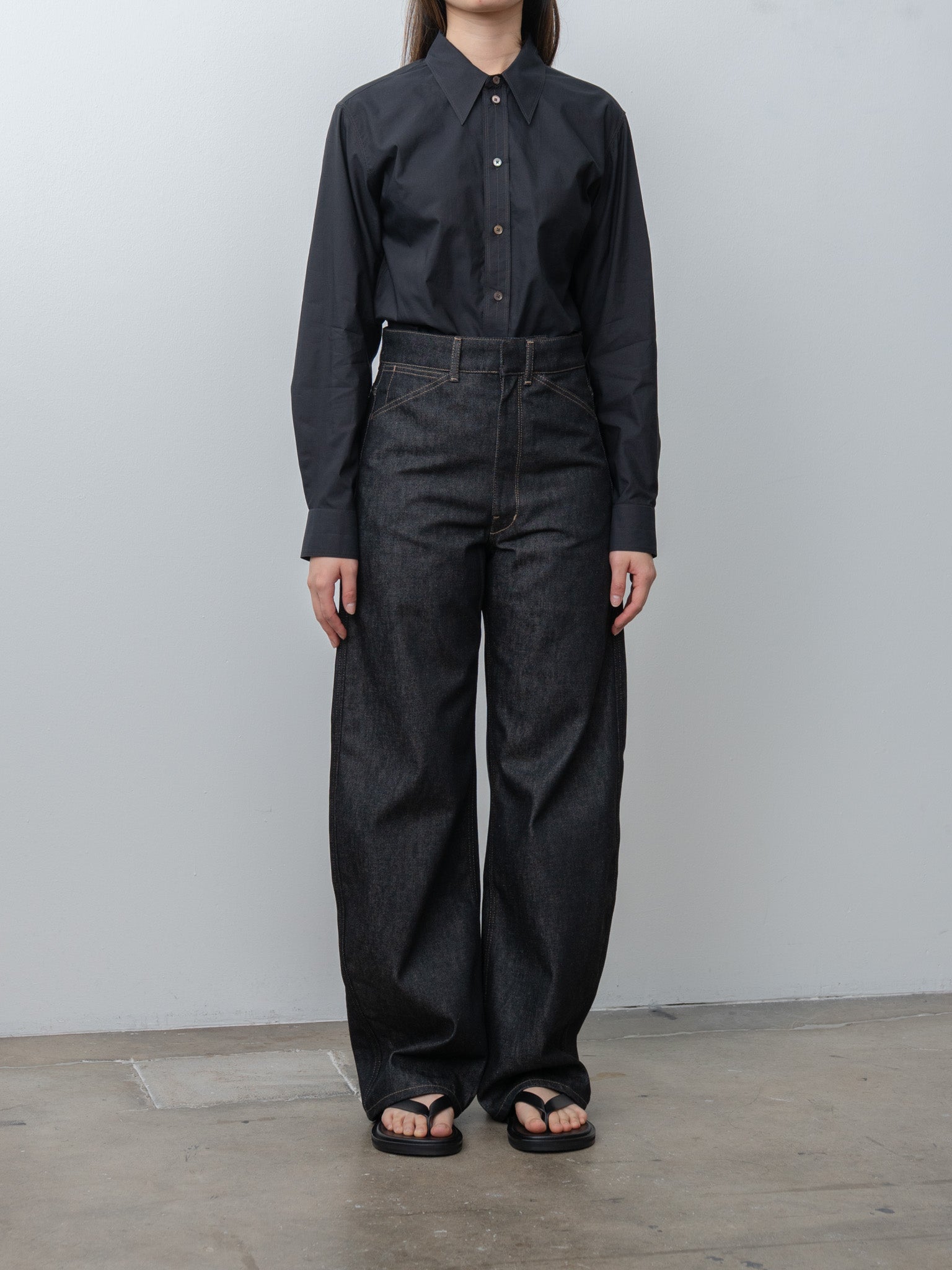 Namu Shop - Lemaire High Waisted Curved Pants - Slate