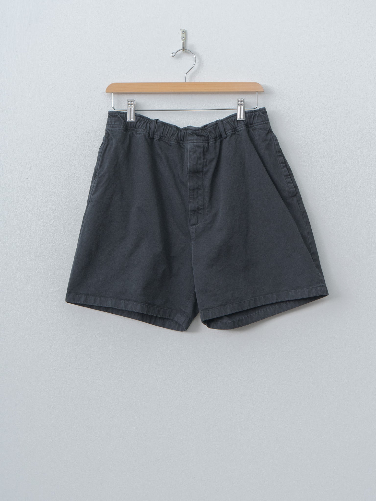 Namu Shop - Auralee Garment-Dyed Finx Light Chino Shorts - Black