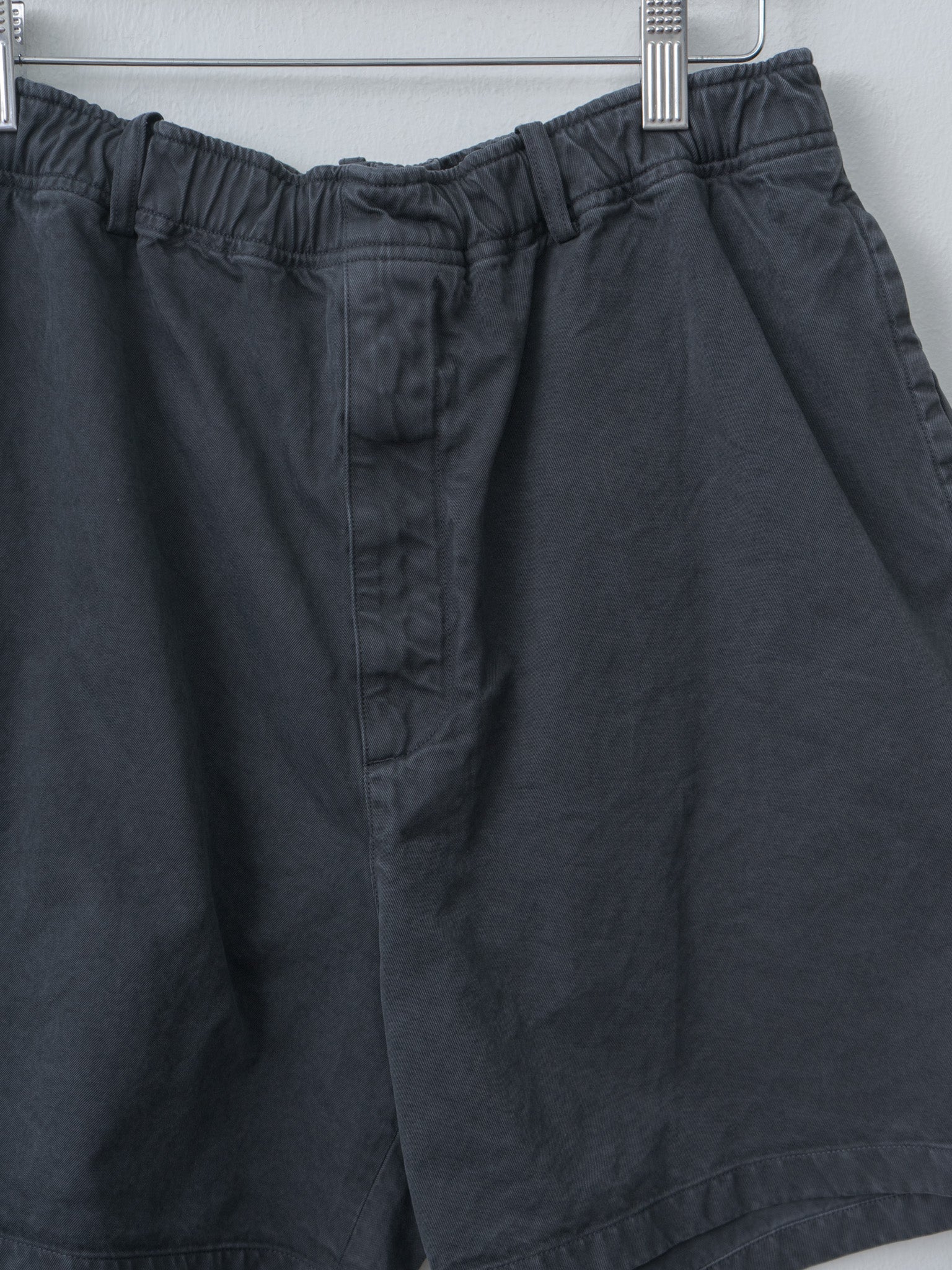 Namu Shop - Auralee Garment-Dyed Finx Light Chino Shorts - Black