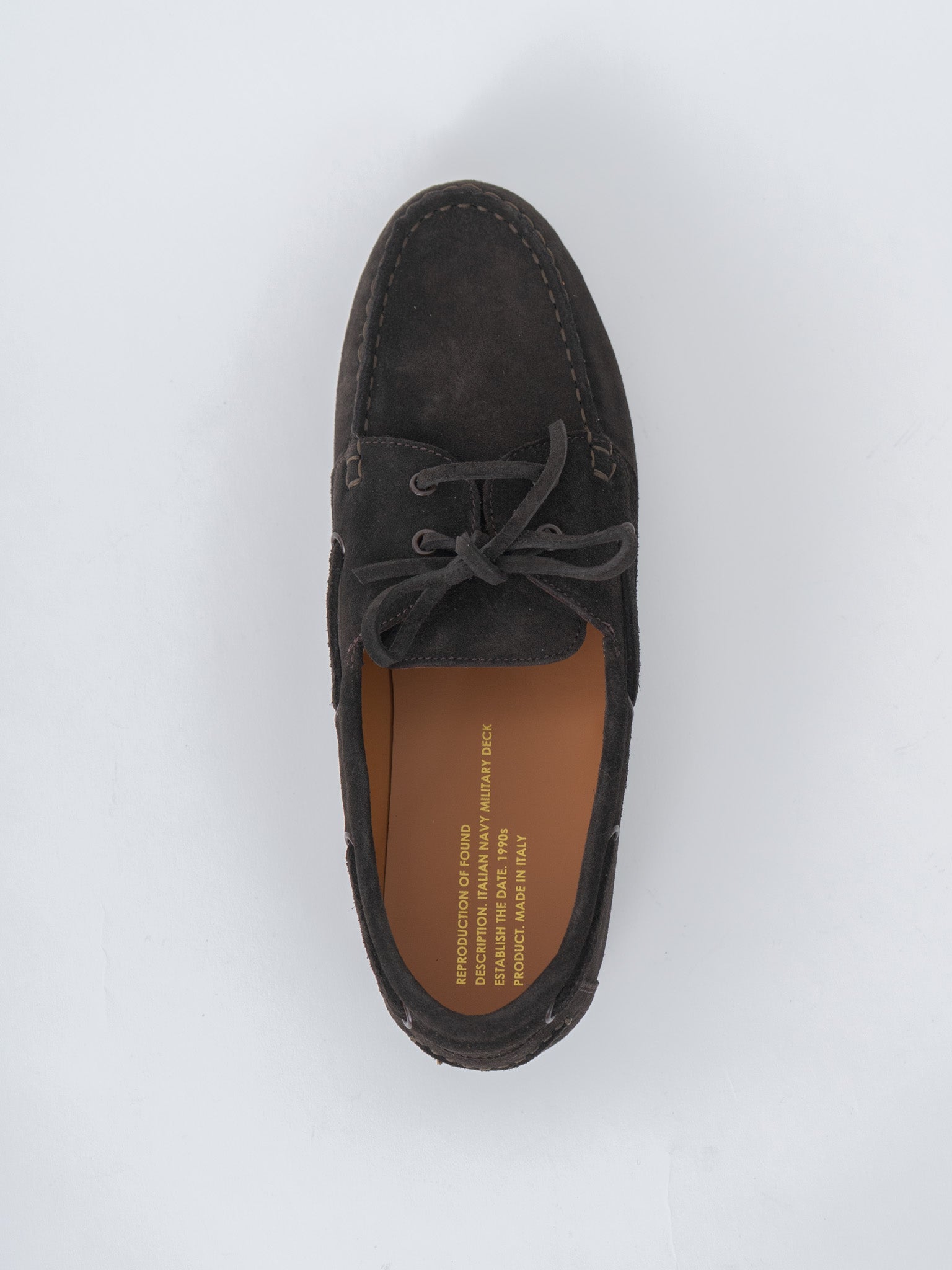 Namu Shop - Reproduction of Found 730TS Italian Navy Military Deck Shoes - Dark Brown Suede