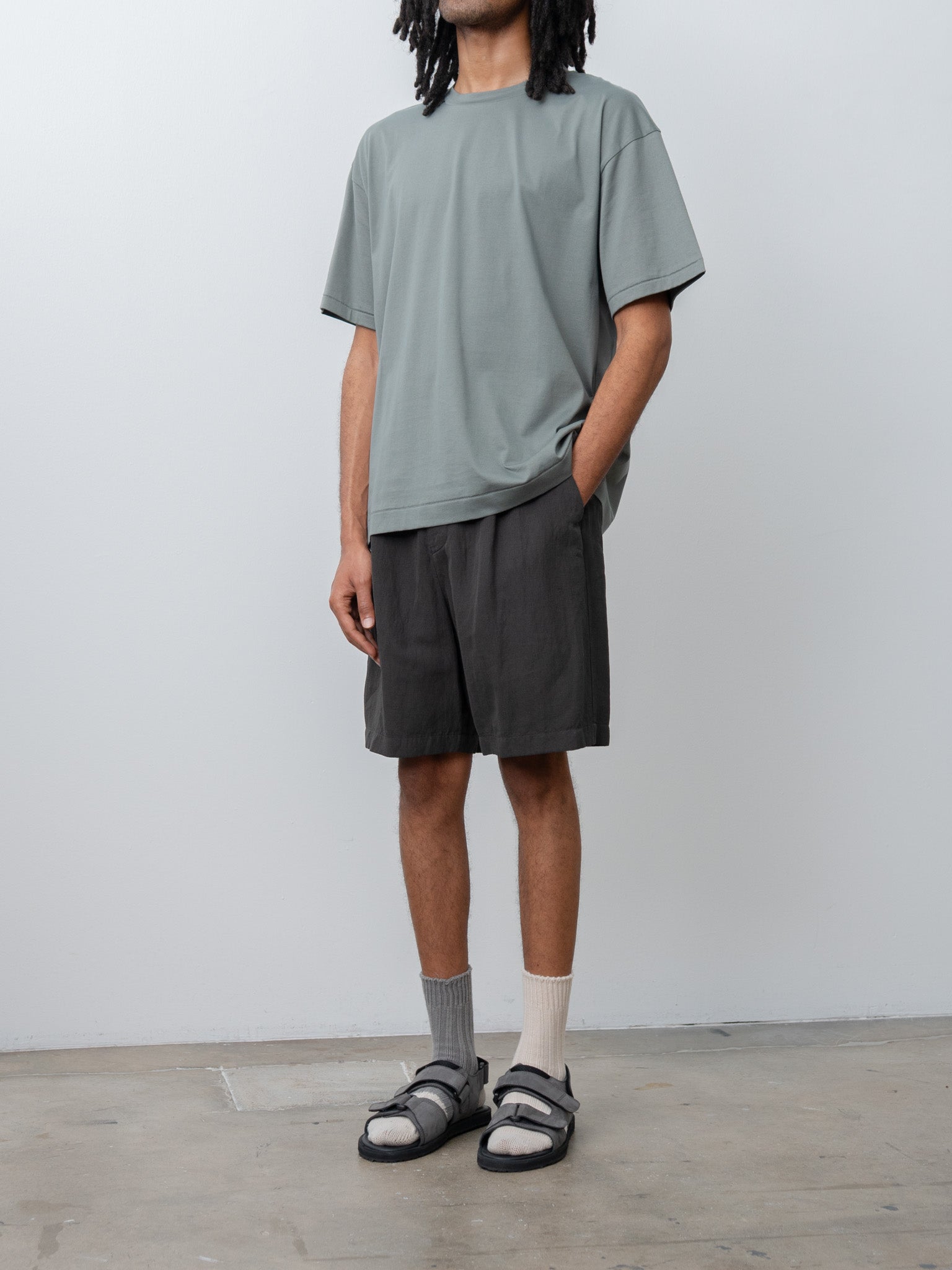 Namu Shop - Aton Suvin 60/2 Oversized T-Shirt - Khaki Green