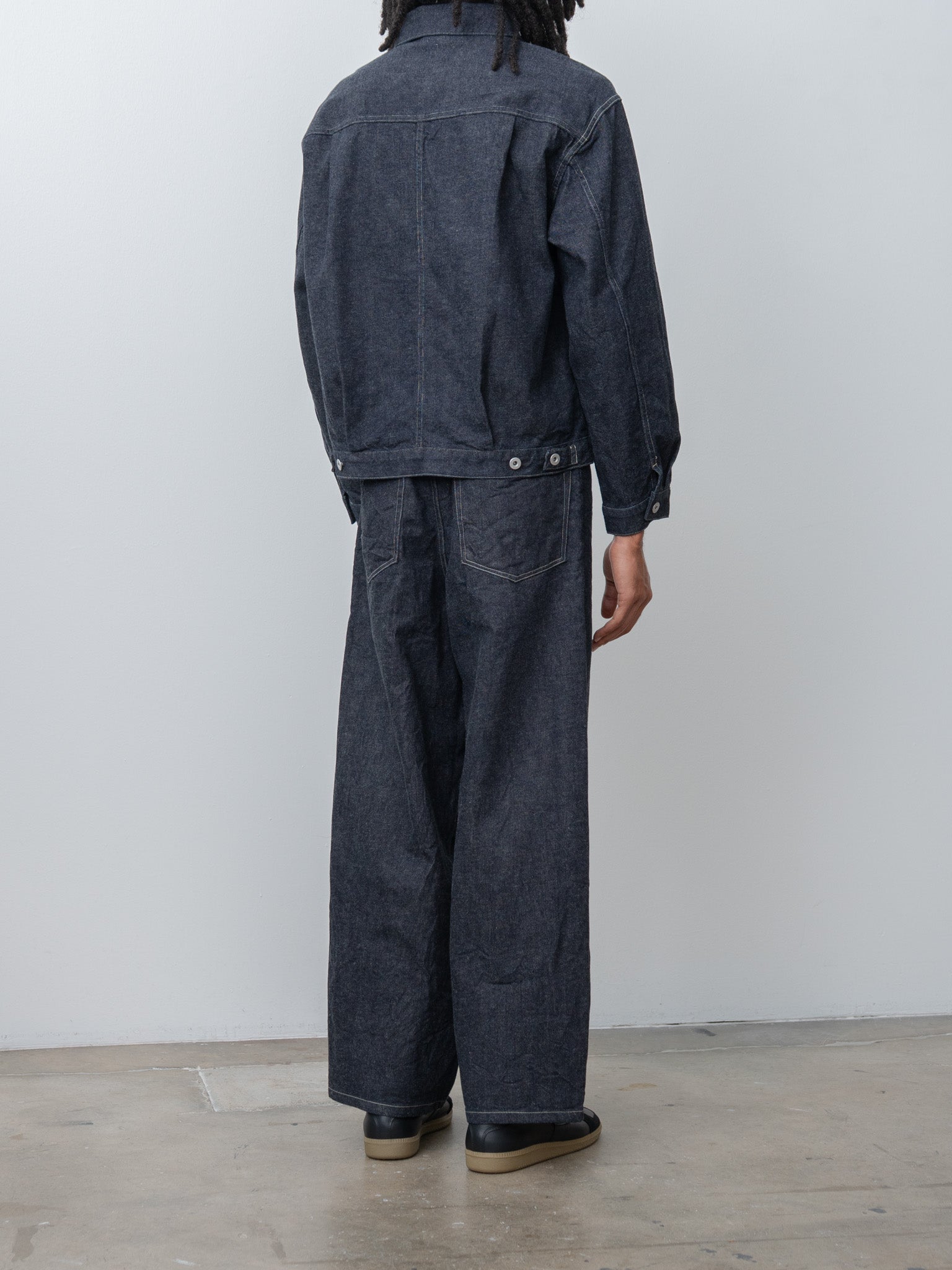 Namu Shop - Blurhms 12.9oz Denim Bias Belted Pants - Indigo