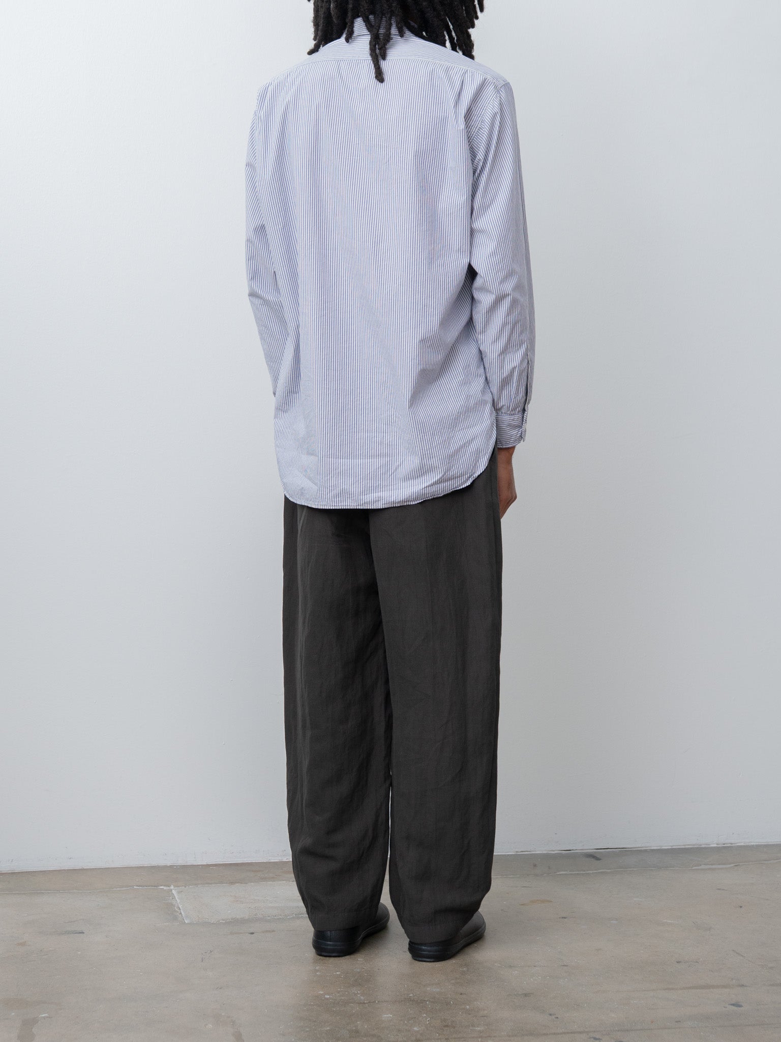 Namu Shop - Aton Cotton Linen Voile Loose Fit Pants - Charcoal Gray