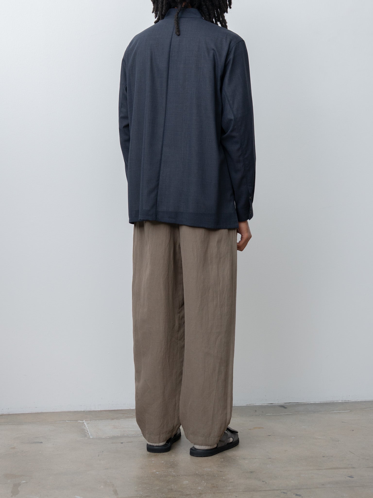 Namu Shop - Aton Cotton Linen Voile Loose Fit Pants - Beige