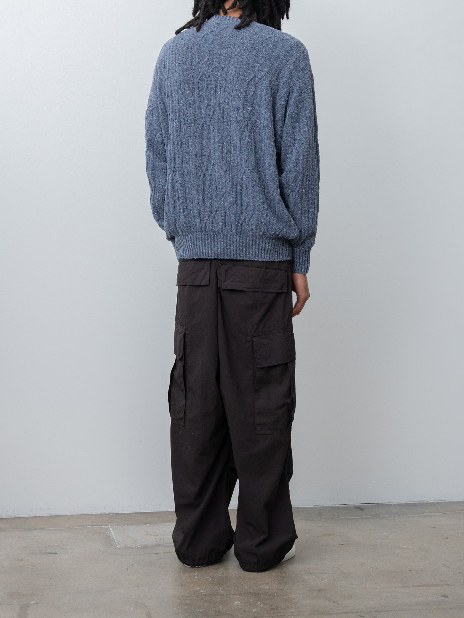 Namu Shop - Herill Silknep Cable Sweater - Indigo