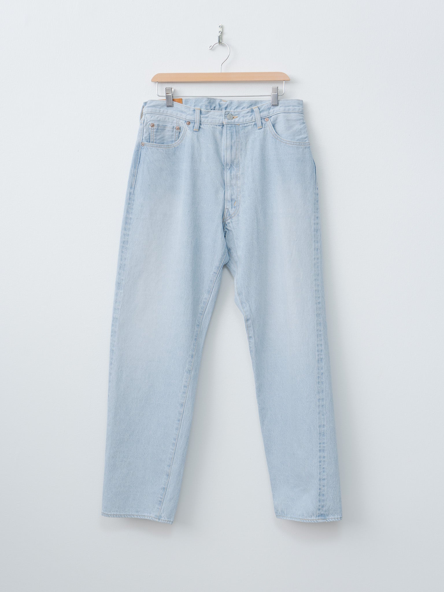 Namu Shop - Kaptain Sunshine 5P Zipper Front Denim Pants - Indigo Ice Wash