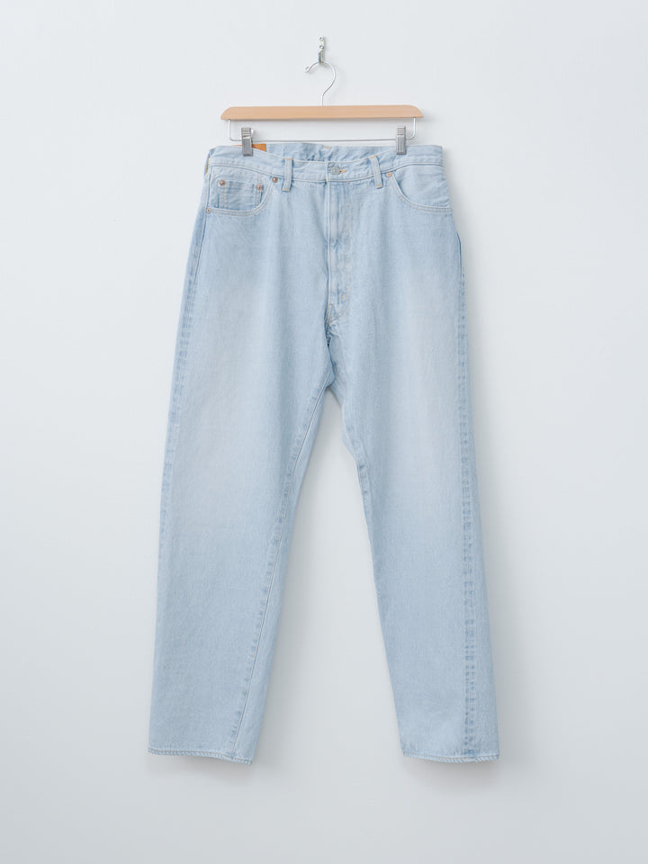 Namu Shop - Kaptain Sunshine 5P Zipper Front Denim Pants - Indigo Ice Wash