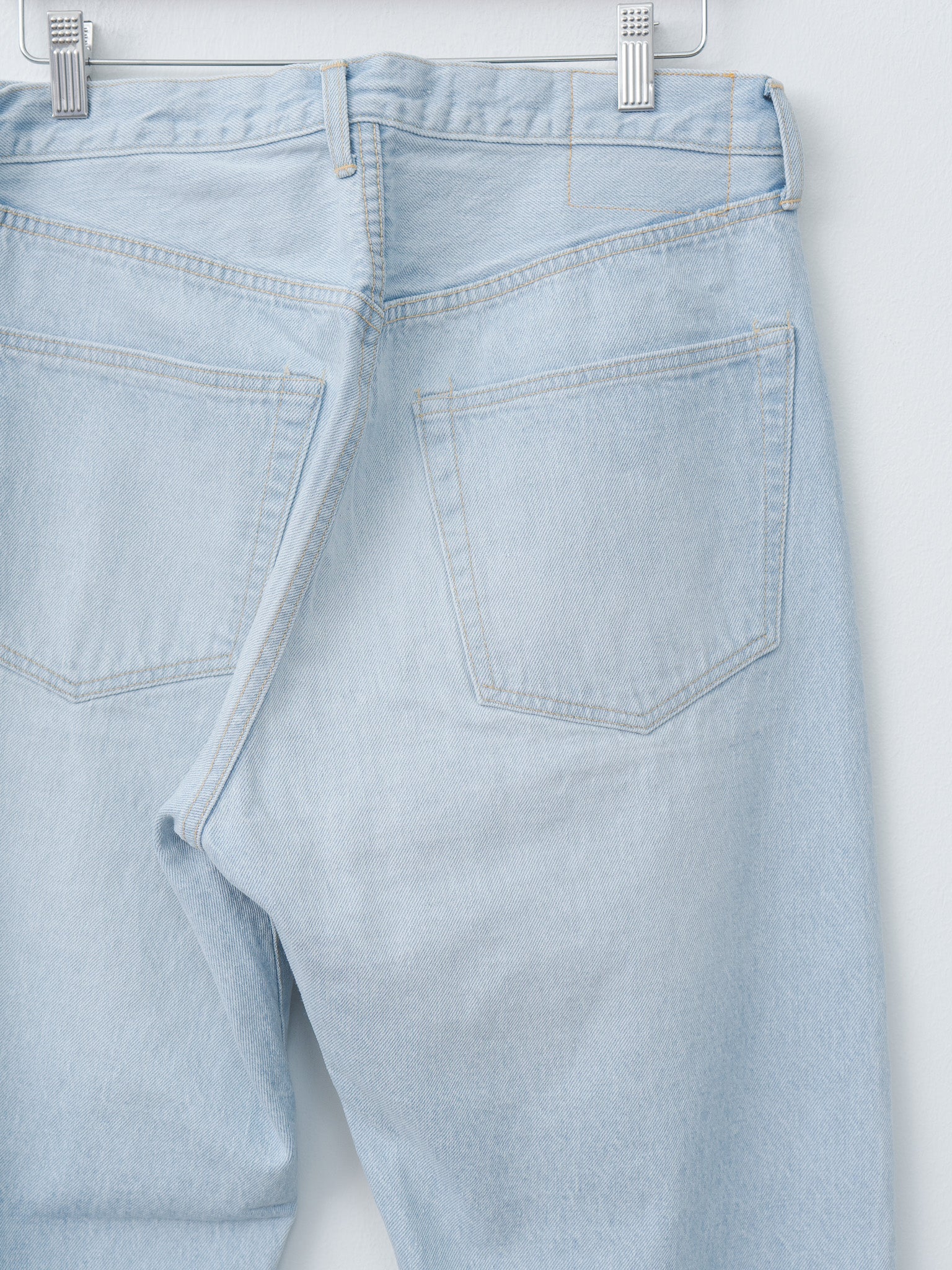 Namu Shop - Kaptain Sunshine 5P Zipper Front Denim Pants - Indigo Ice Wash