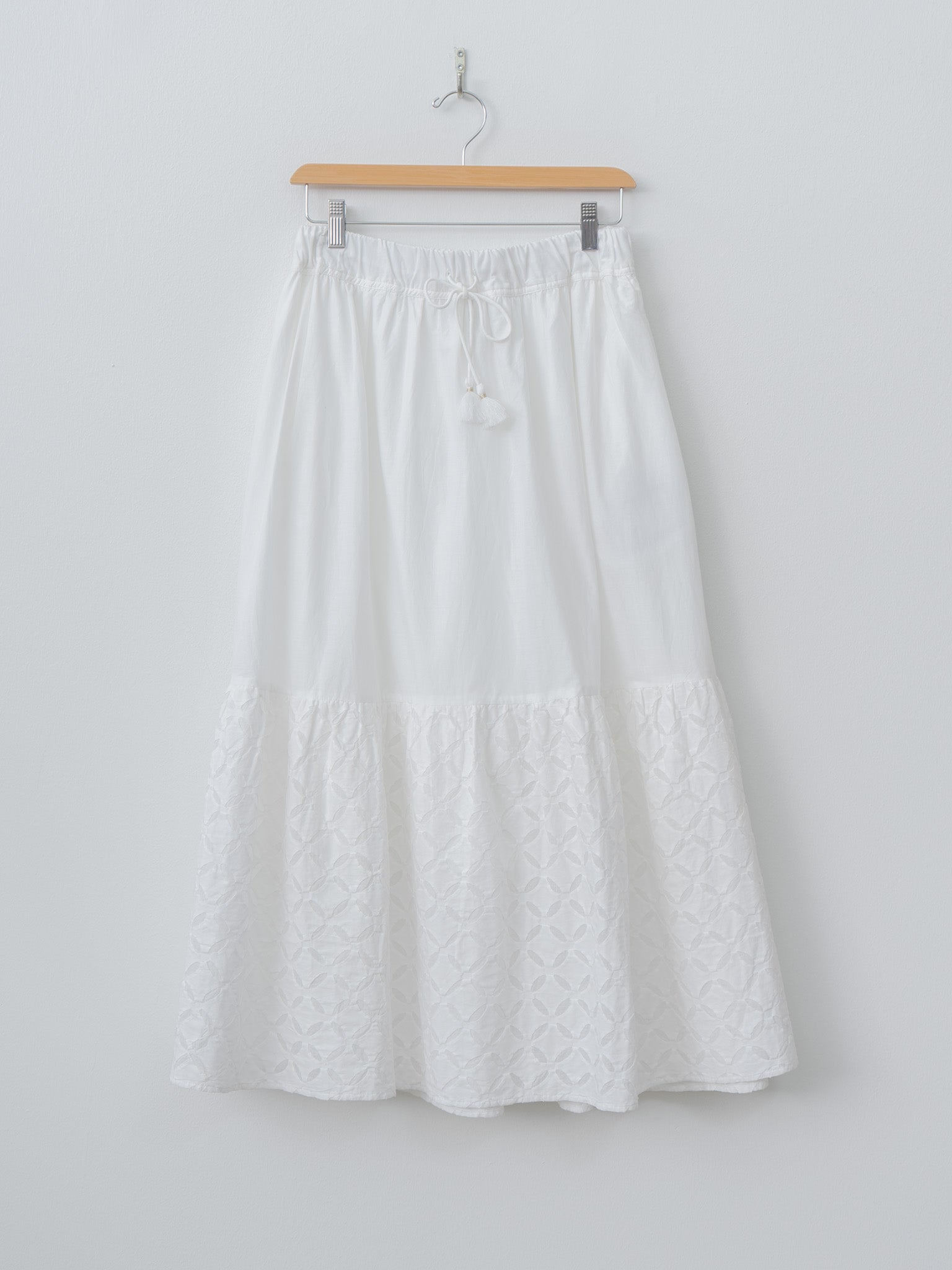 Namu Shop - Ichi Antiquites India Reverse Appliqué Skirt - White